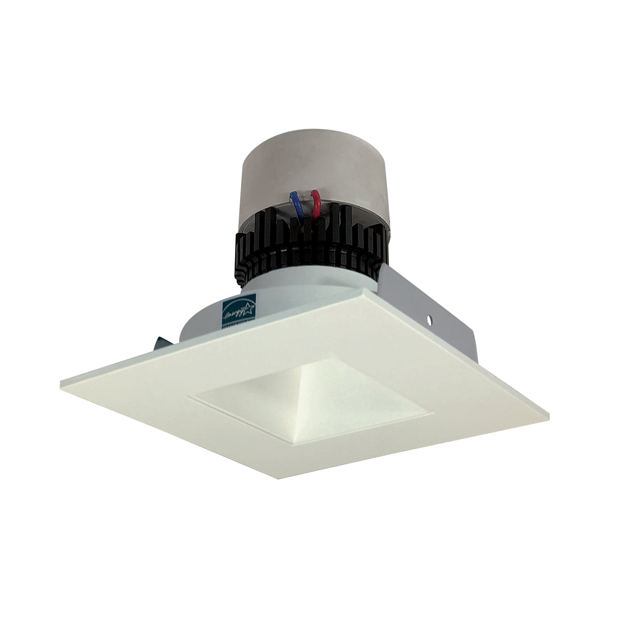 Nora Lighting NPR - 4SNDSQ30XWW 4" Pearl LED Square Retrofit Reflector with Square Aperture, 1000lm / 12W, 3000K, White Reflector / White Flange - Sonic Electric