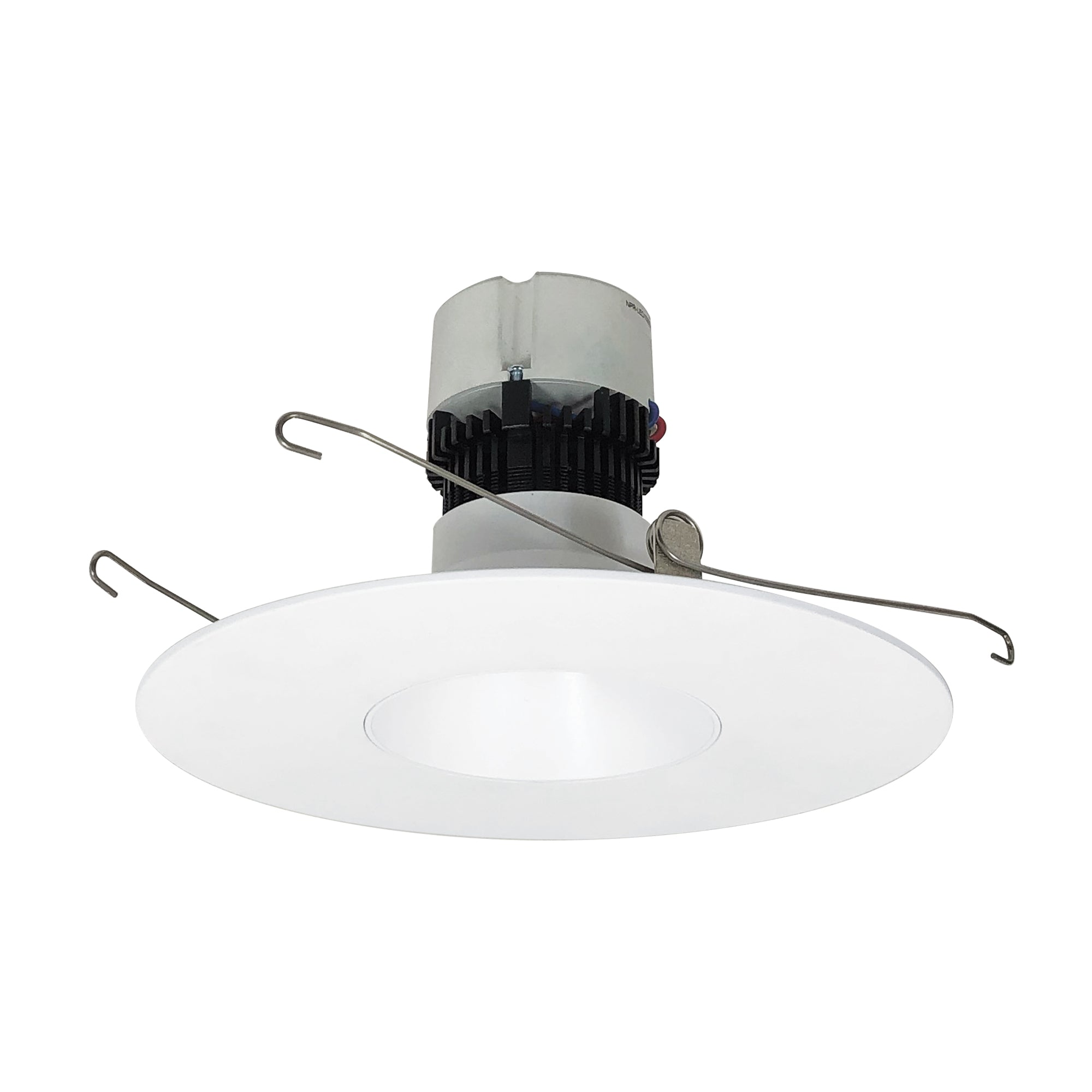 Nora Lighting NPR - 56RNDC27XMPW 5"/6" Pearl LED Round Retrofit Reflector, 1200lm / 12W, 2700K, Matte Powder White Reflector / Matte Powder White Flange - Sonic Electric