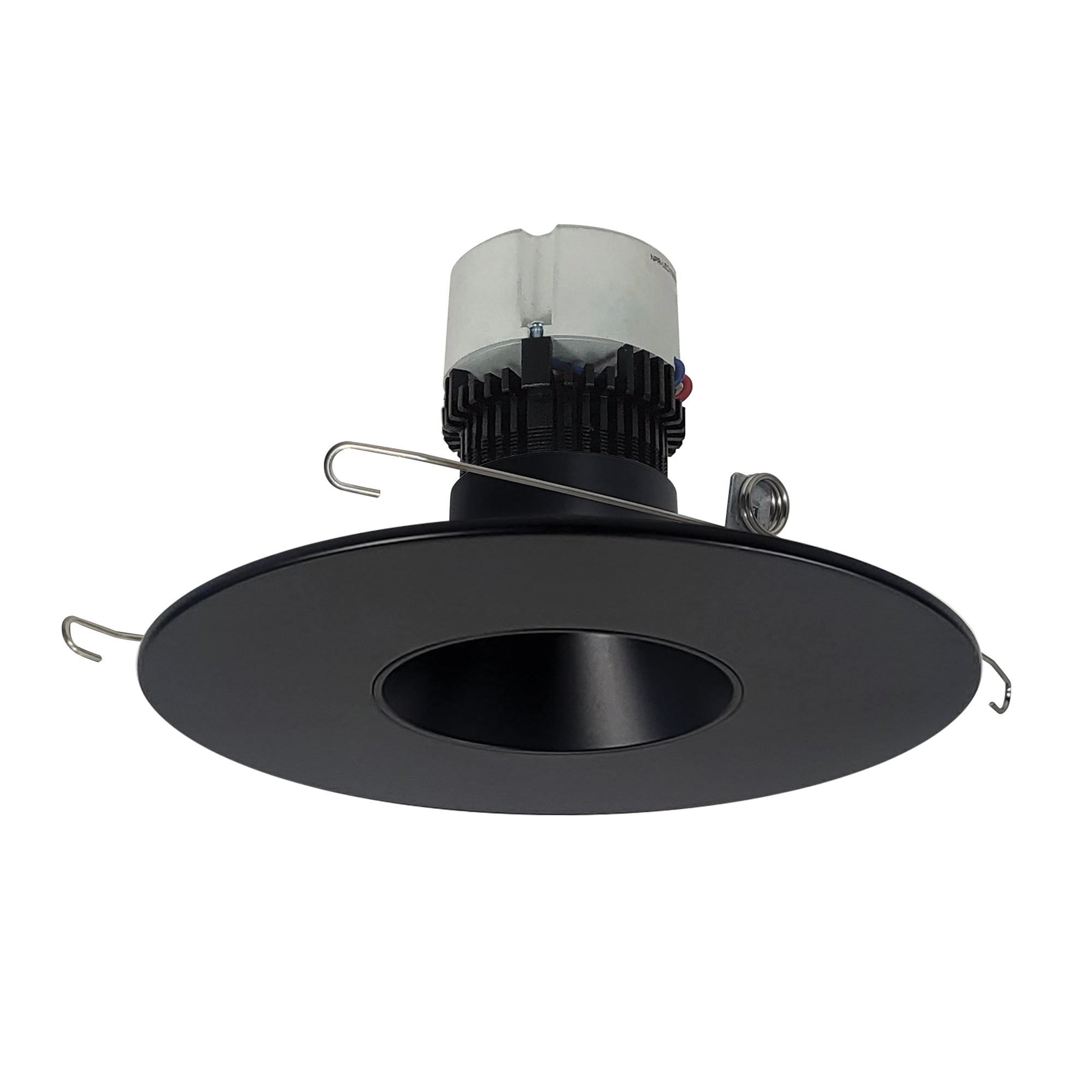 Nora Lighting NPR - 56RNDC40XBB 5"/6" Pearl LED Round Retrofit Reflector, 1200lm / 12W, 4000K, Black Reflector / Black Flange - Sonic Electric