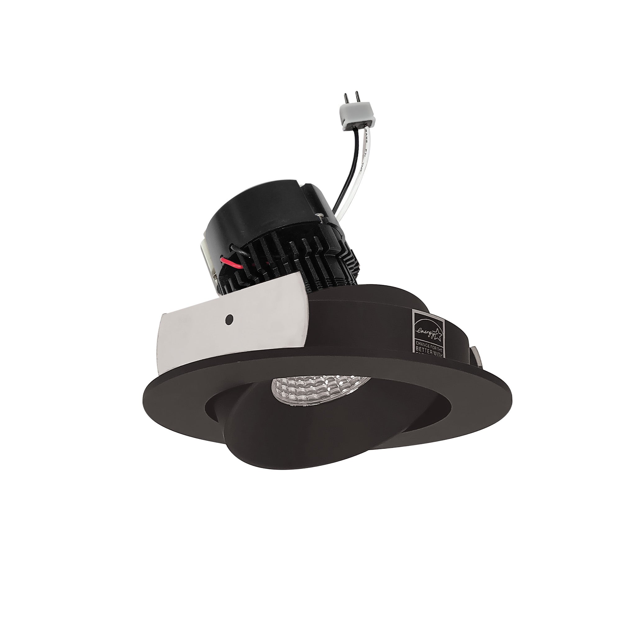 Nora Lighting NPRLV - 4RC27XBZ 4" Pearl Low Voltage LED Round Adjustable Cone Retrofit, 1200lm / 11W, 2700K, Bronze Reflector / Bronze Flange - Sonic Electric