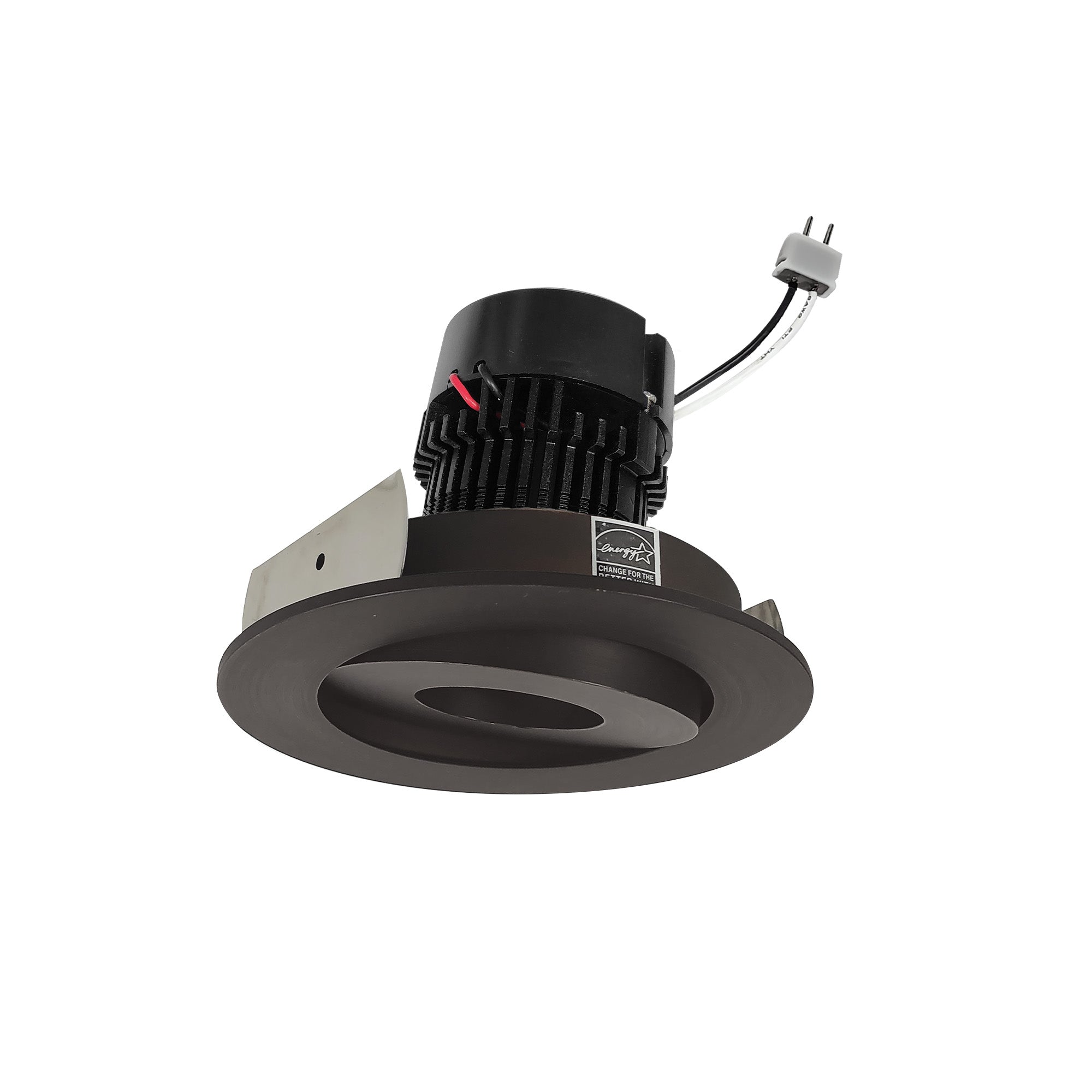 Nora Lighting NPRLV - 4RG40XBZ 4" Pearl Low Voltage LED Round Adjustable Gimbal Retrofit, 1050lm / 11W, 4000K, Bronze Finish - Sonic Electric