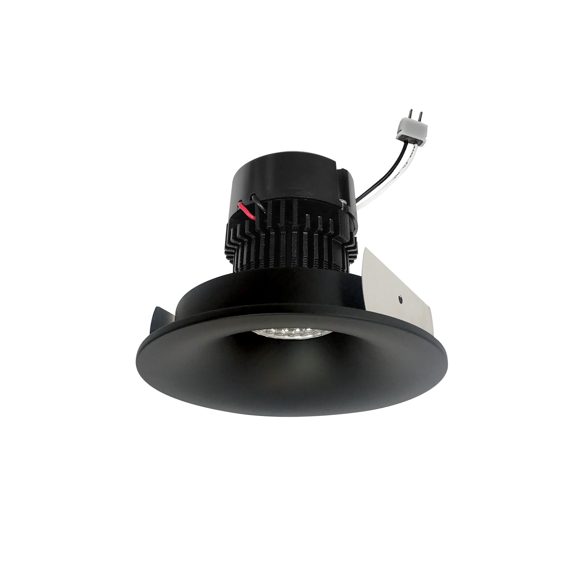 Nora Lighting NPRLV - 4RNB35XBB 4" Pearl Low Voltage LED Round Bullnose Retrofit, 1200lm / 11W, 3500K, Black Finish - Sonic Electric
