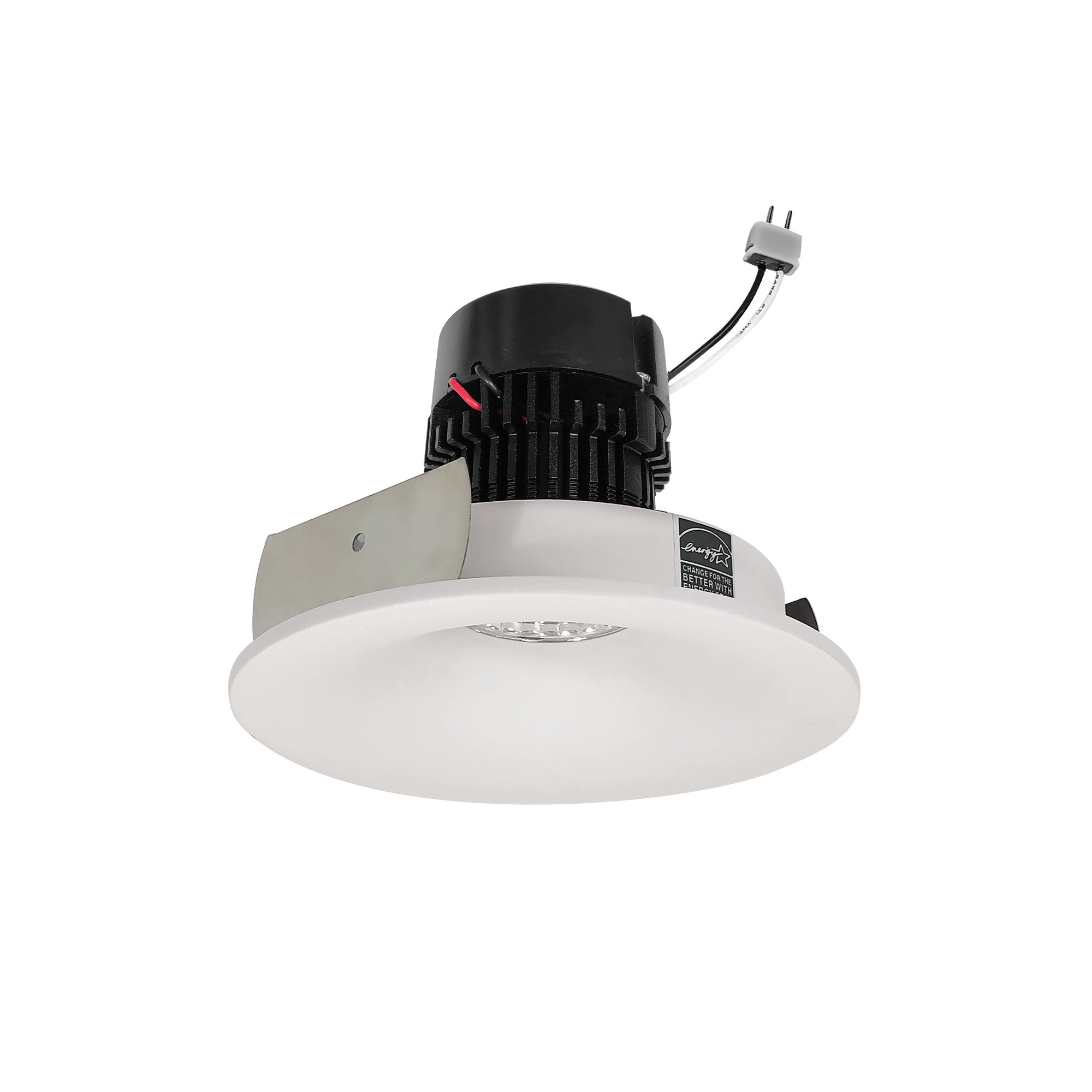 Nora Lighting NPRLV - 4RNB40XWW 4" Pearl Low Voltage LED Round Bullnose Retrofit, 1200lm / 11W, 4000K, White Finish - Sonic Electric