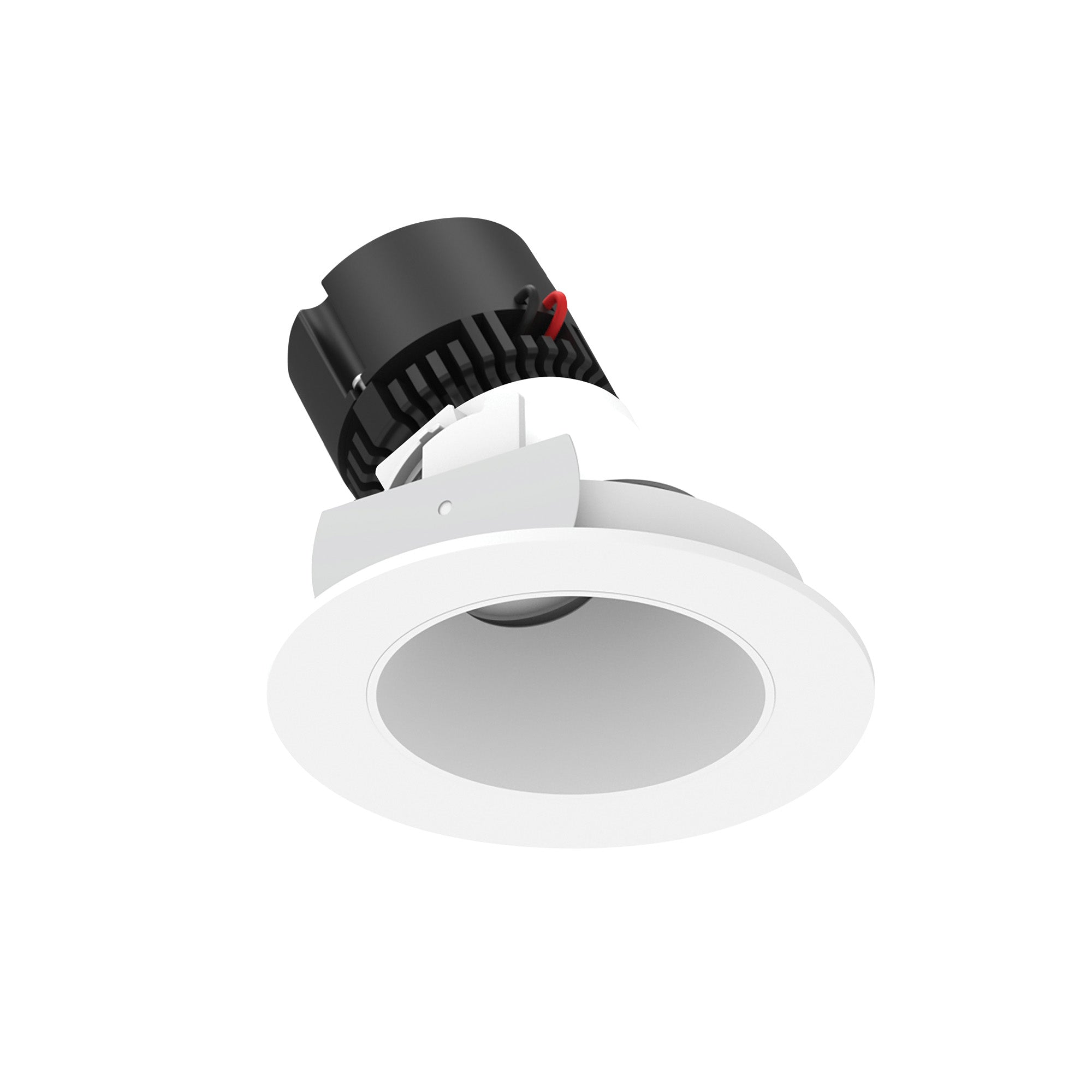 Nora Lighting NPRLV - 4RSLA40XMPW 4" Pearl Low Voltage LED Round Adjustable Slot Retrofit, 1050lm / 11W, 3000K, Matte Powder White Reflector / Matte Powder White Flange - Sonic Electric