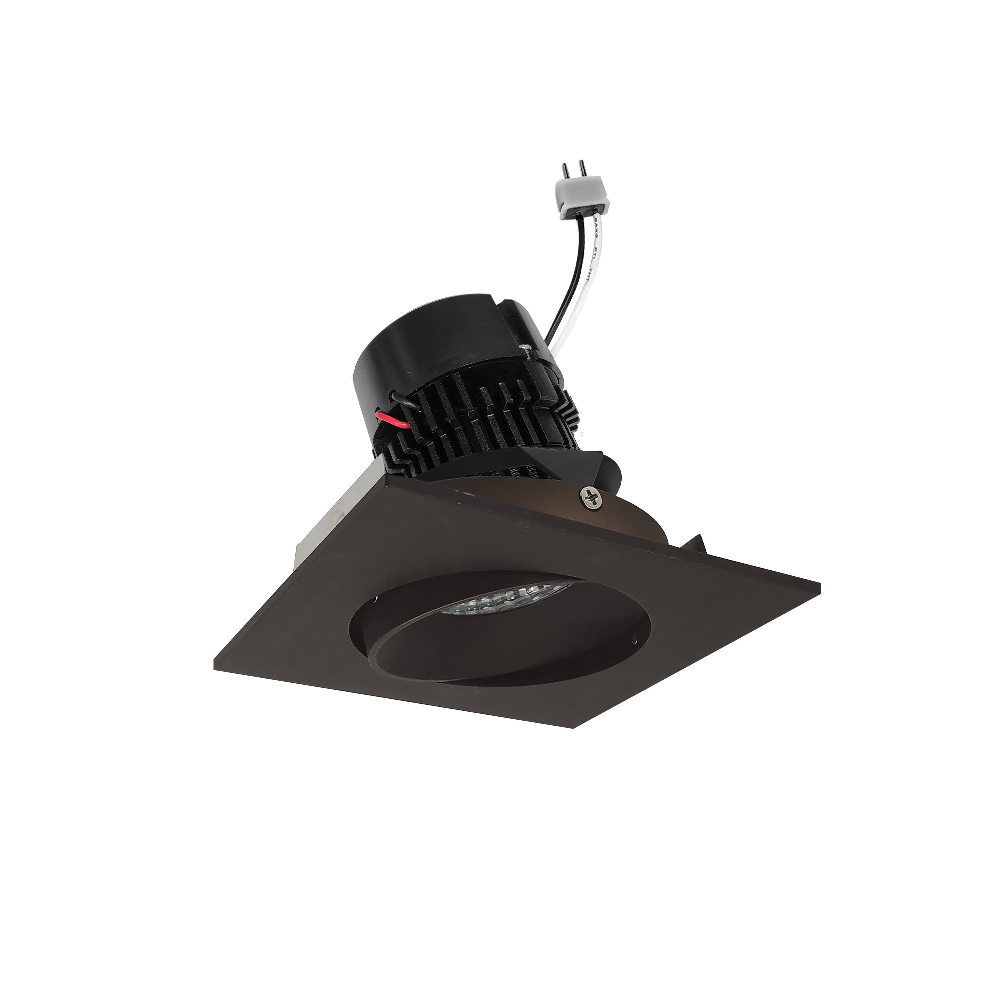 Nora Lighting NPRLV - 4SC30XBZ 4" Pearl Low Voltage LED Square Adjustable Cone Retrofit, 1200lm / 11W, 3000K, Bronze Reflector / Bronze Flange - Sonic Electric