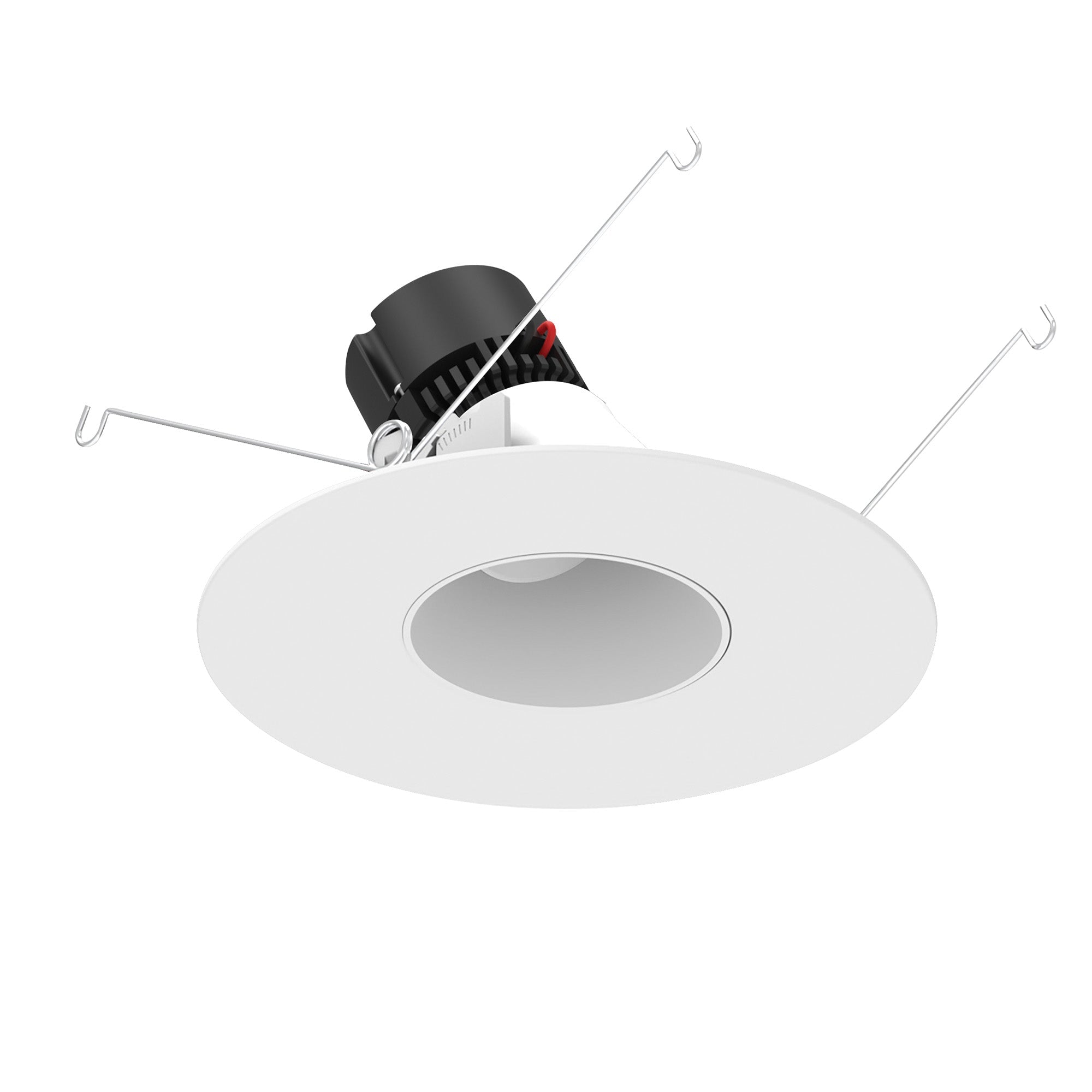 Nora Lighting NPRLV - 56RSLA30XMPW 5"/6" Pearl Low Voltage LED Round Adjustable Slot Retrofit, 1050lm / 11W, 3000K, Matte Powder White Reflector / Matte Powder White Flange - Sonic Electric