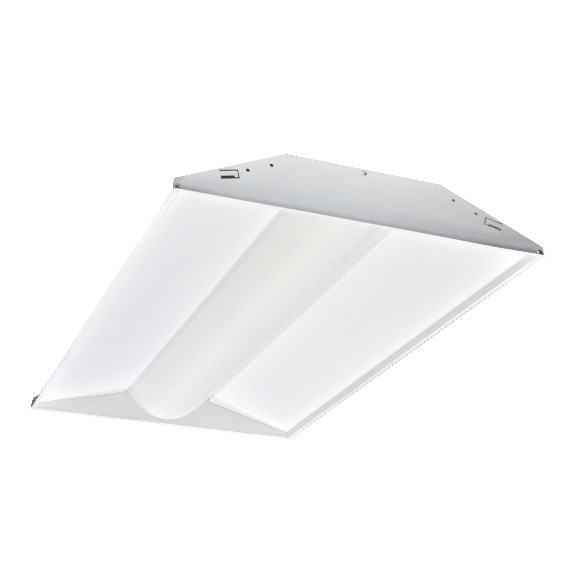 Nora Lighting NPTCB - E24/35AWEM 2x4 LED Center Basket Troffer, 44W, 3500K, White, w/ EM Battery - Sonic Electric