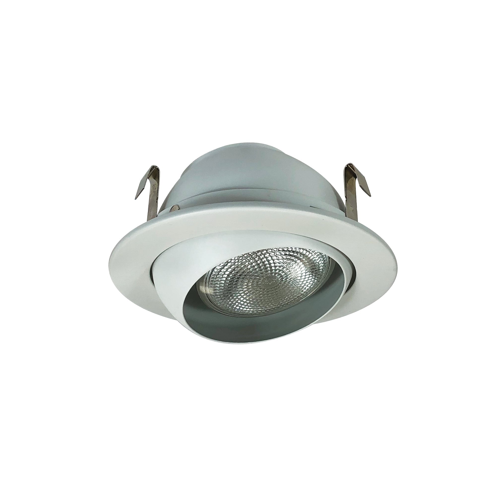 Nora Lighting NS - 18 4" Adjustable Eyeball w/ Metal Trim, White - Sonic Electric