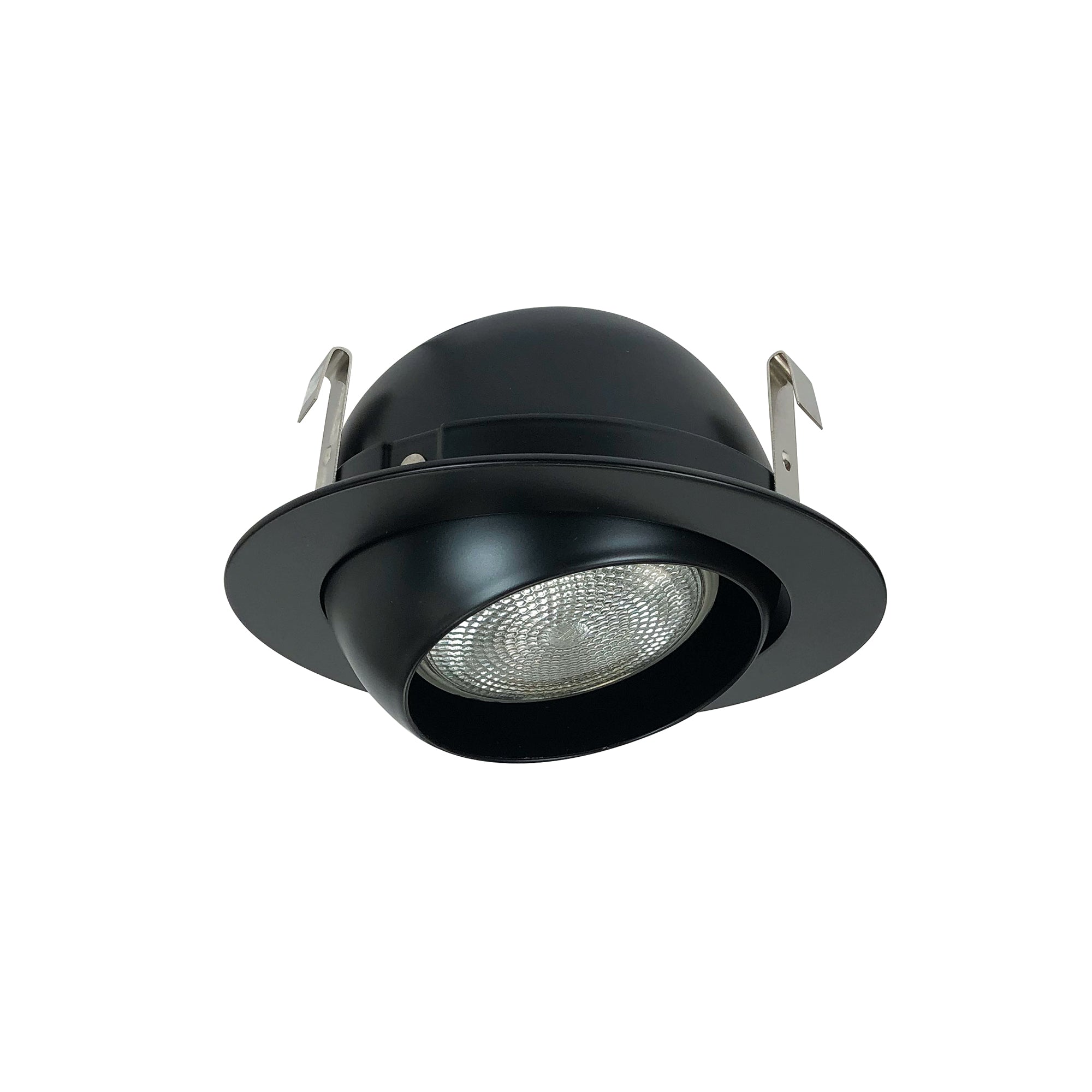 Nora Lighting NS - 18B 4" Adjustable Eyeball w/ Metal Trim, Black - Sonic Electric
