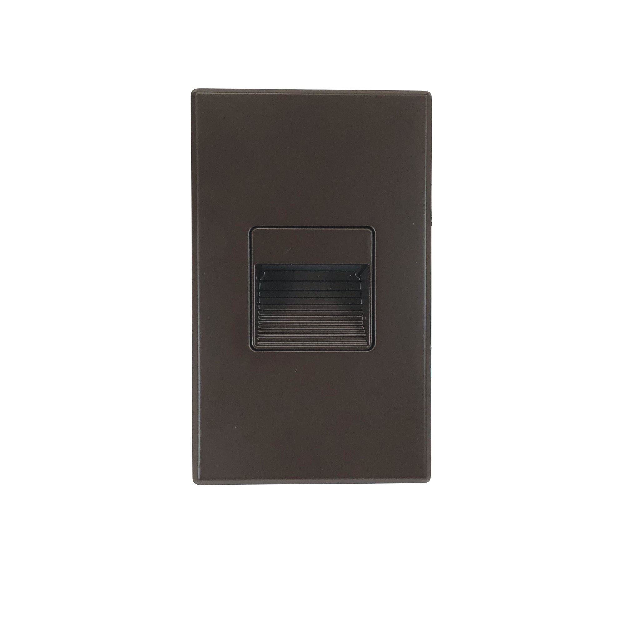 Nora Lighting NSW - 720/30BZ Ari LED Step Light w/ Interchangeable Horizontal and Vertical Face Plates, 47lm / 2.5W, 3000K, Bronze Finish - Sonic Electric