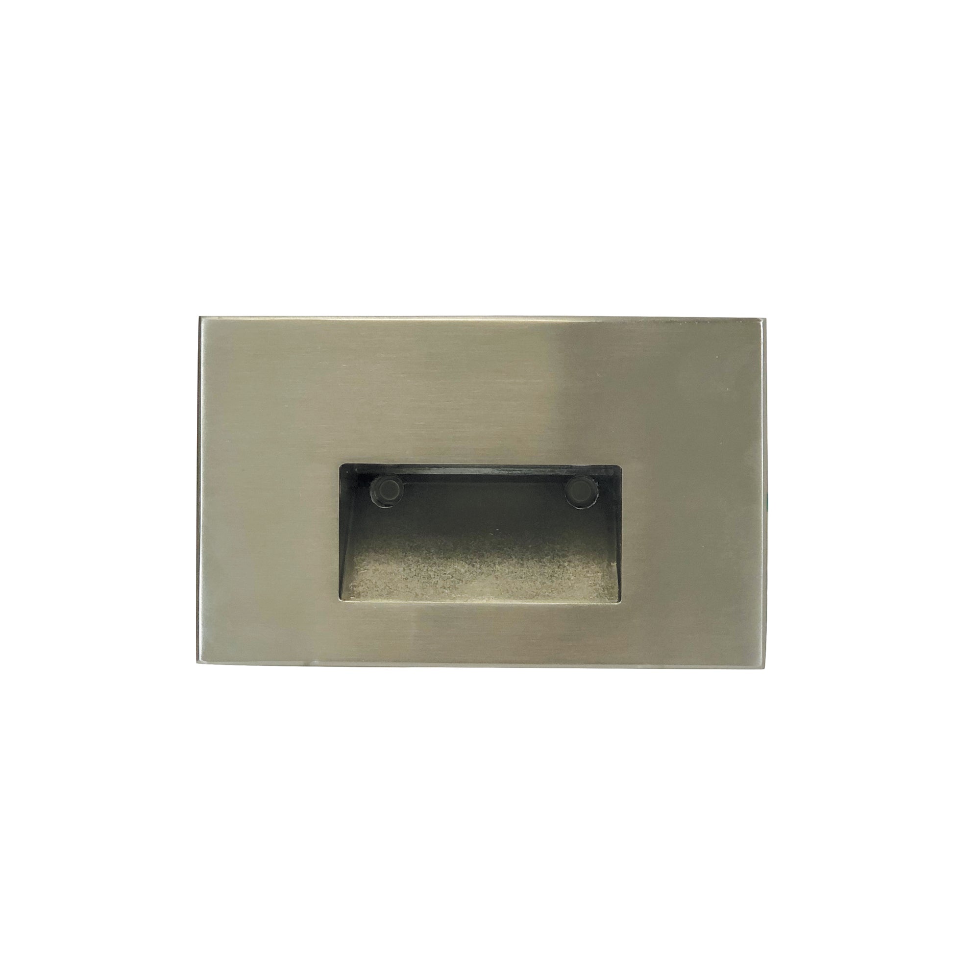 Nora Lighting NSW - 740/30BN Ari LED Step Light w/ Horizontal Wall Wash Face Plate, 88lm / 5W, 3000K, Brushed Nickel Finish - Sonic Electric