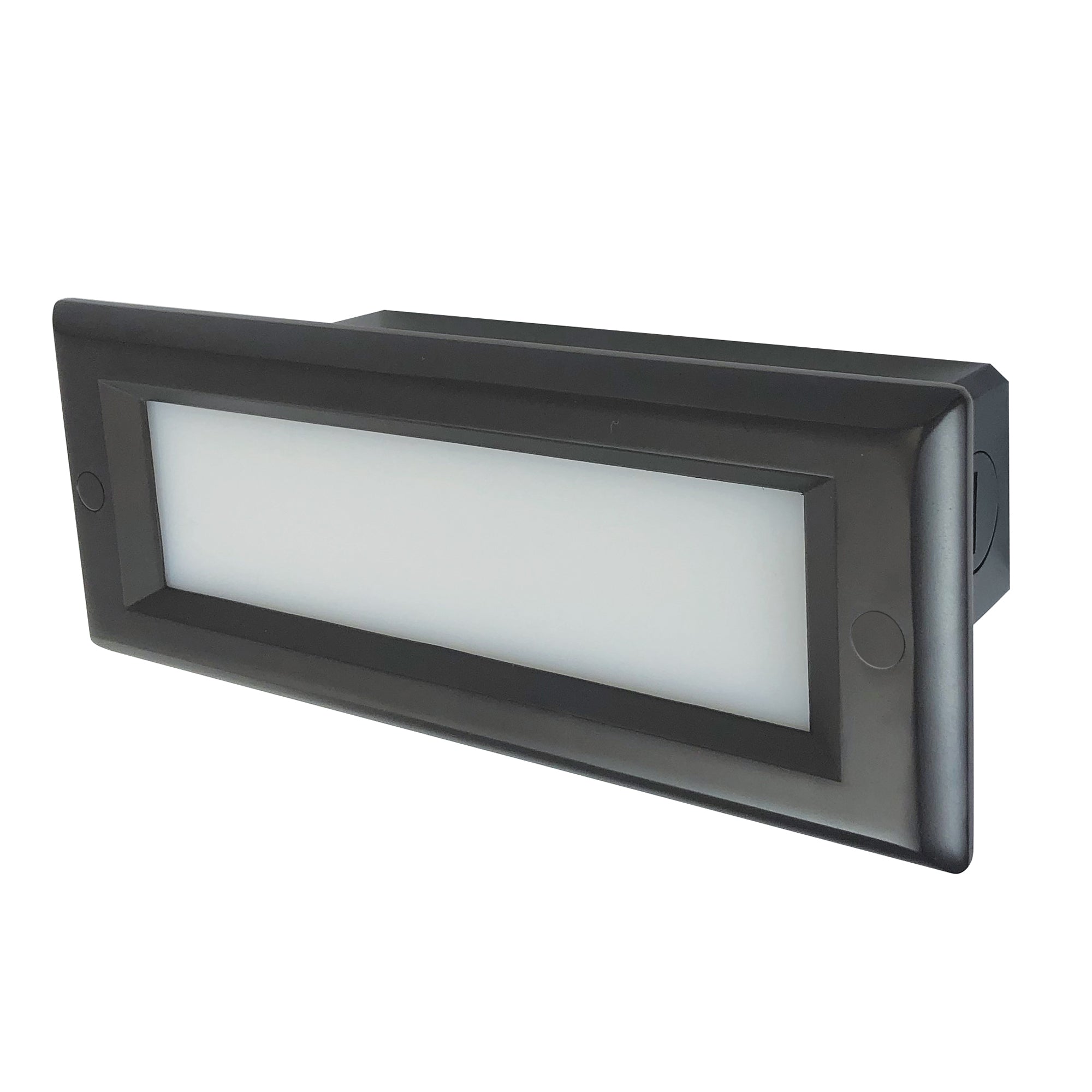 Nora Lighting NSW - 842/32BZ Brick Die - Cast LED Step Light w/ Frosted Lens Face Plate, 146lm / 4.6W, 3000K, Bronze Finish - Sonic Electric