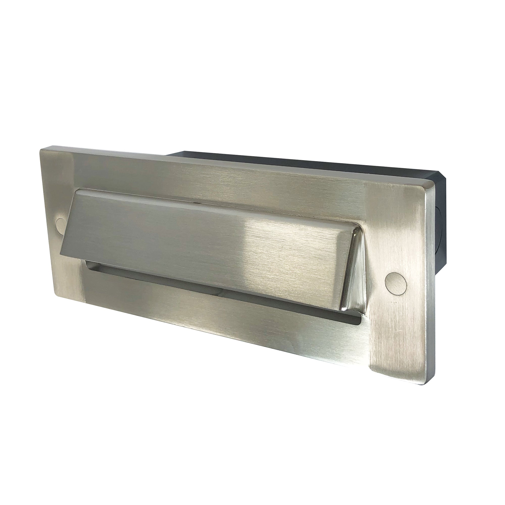 Nora Lighting NSW - 843/32BN Brick Die - Cast LED Step Light w/ Horizontal Shroud Face Plate, 149lm / 4.6W, 3000K, Brushed Nickel Finish - Sonic Electric
