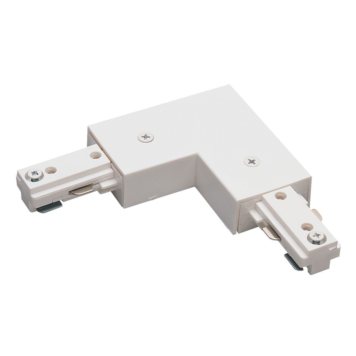 Nora Lighting NT - 313W L - Connector for One - Circuit Track, White Finish - Sonic Electric