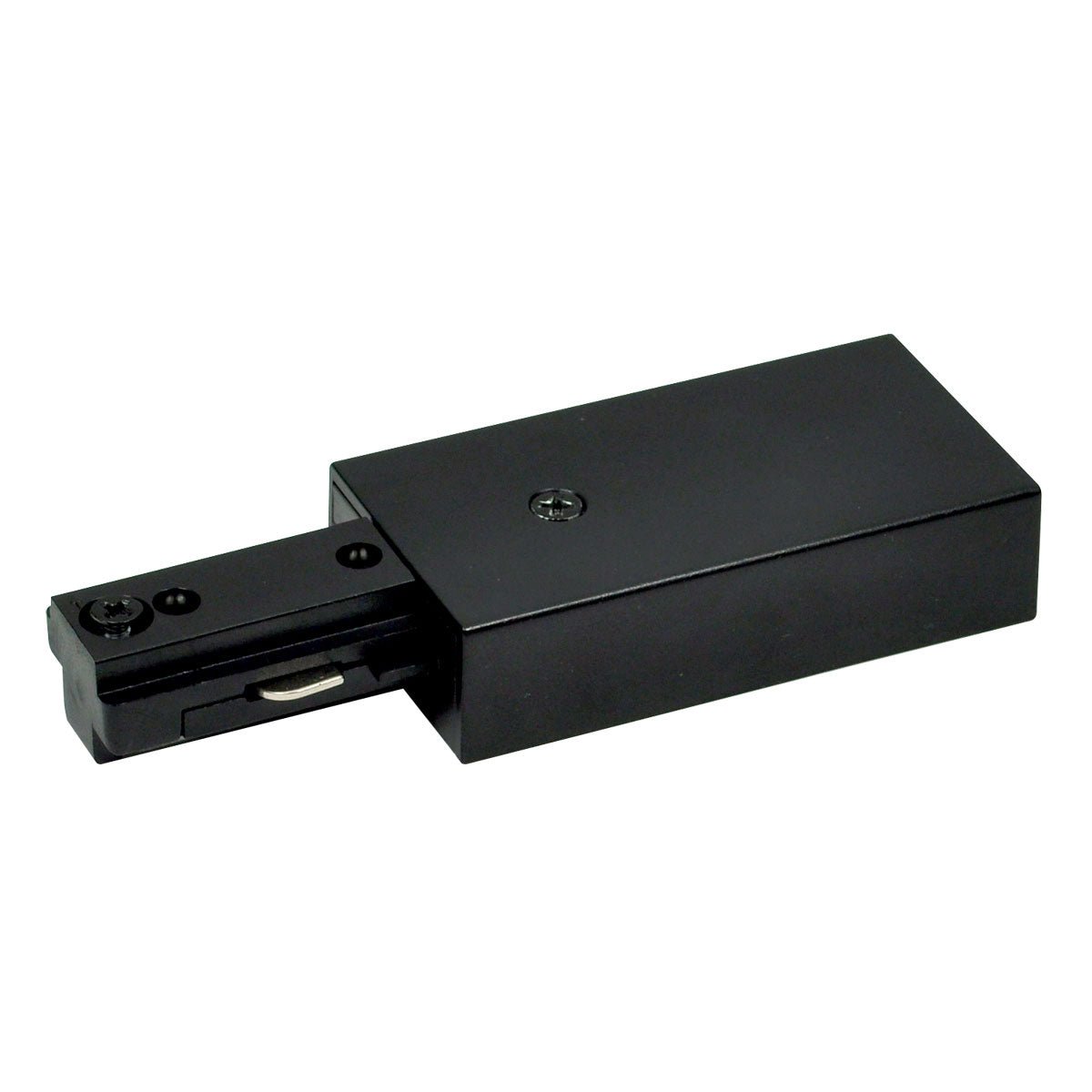 Nora Lighting NT - 316B/L Live End Feed for One - Circuit Track (Left Polarity), Black Finish - Sonic Electric