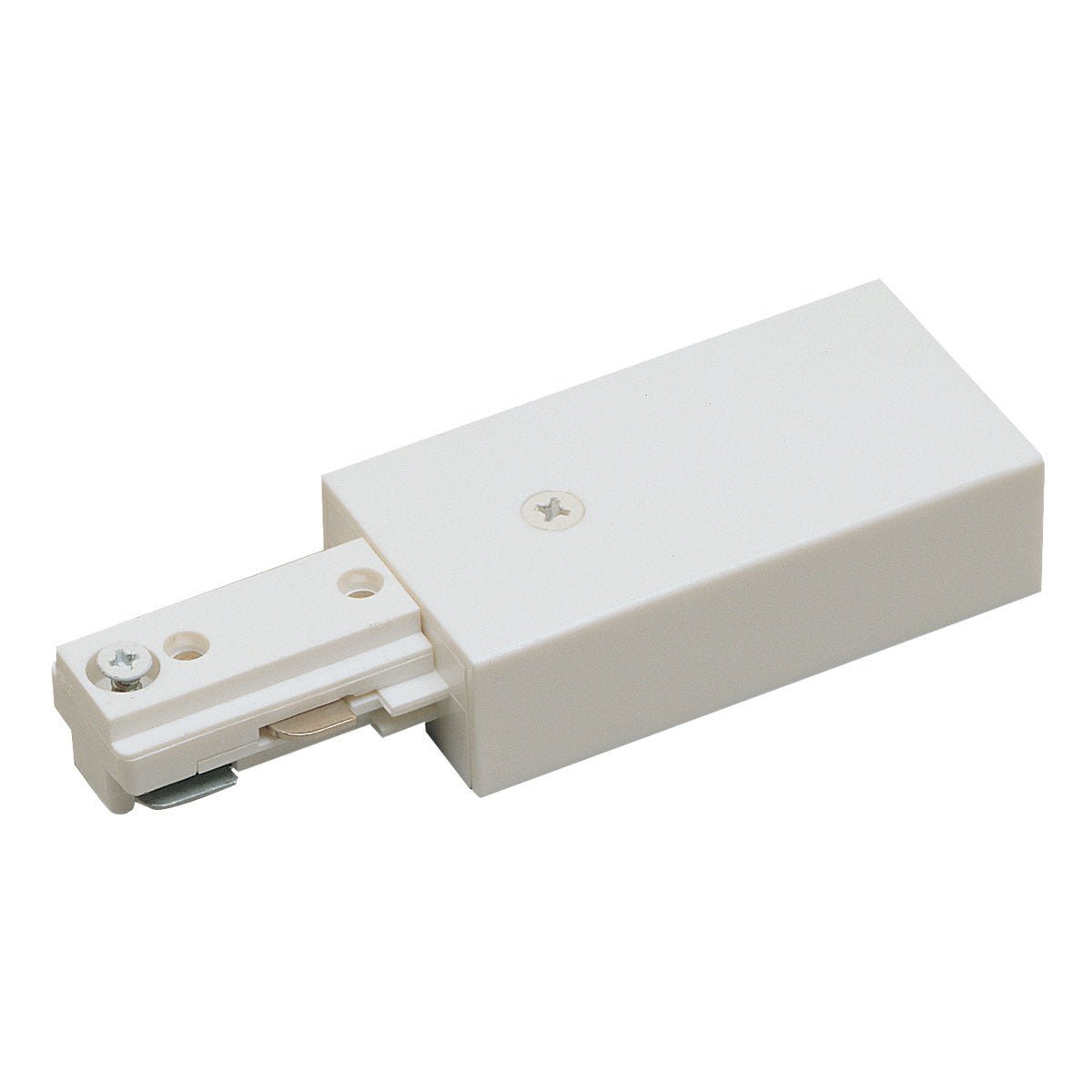 Nora Lighting NT - 316W Live End Feed for One - Circuit Track (Right Polarity), White Finish - Sonic Electric