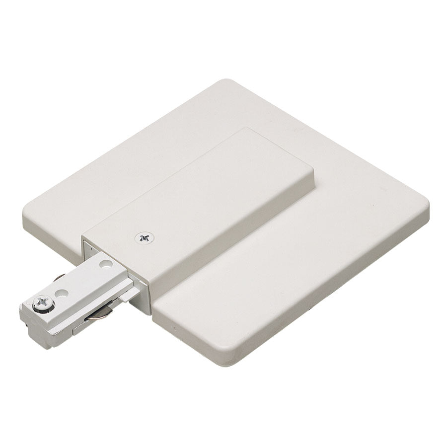 Nora Lighting NT - 352W Live End Feed w/ Canopy, One - Circuit Track, White Finish - Sonic Electric