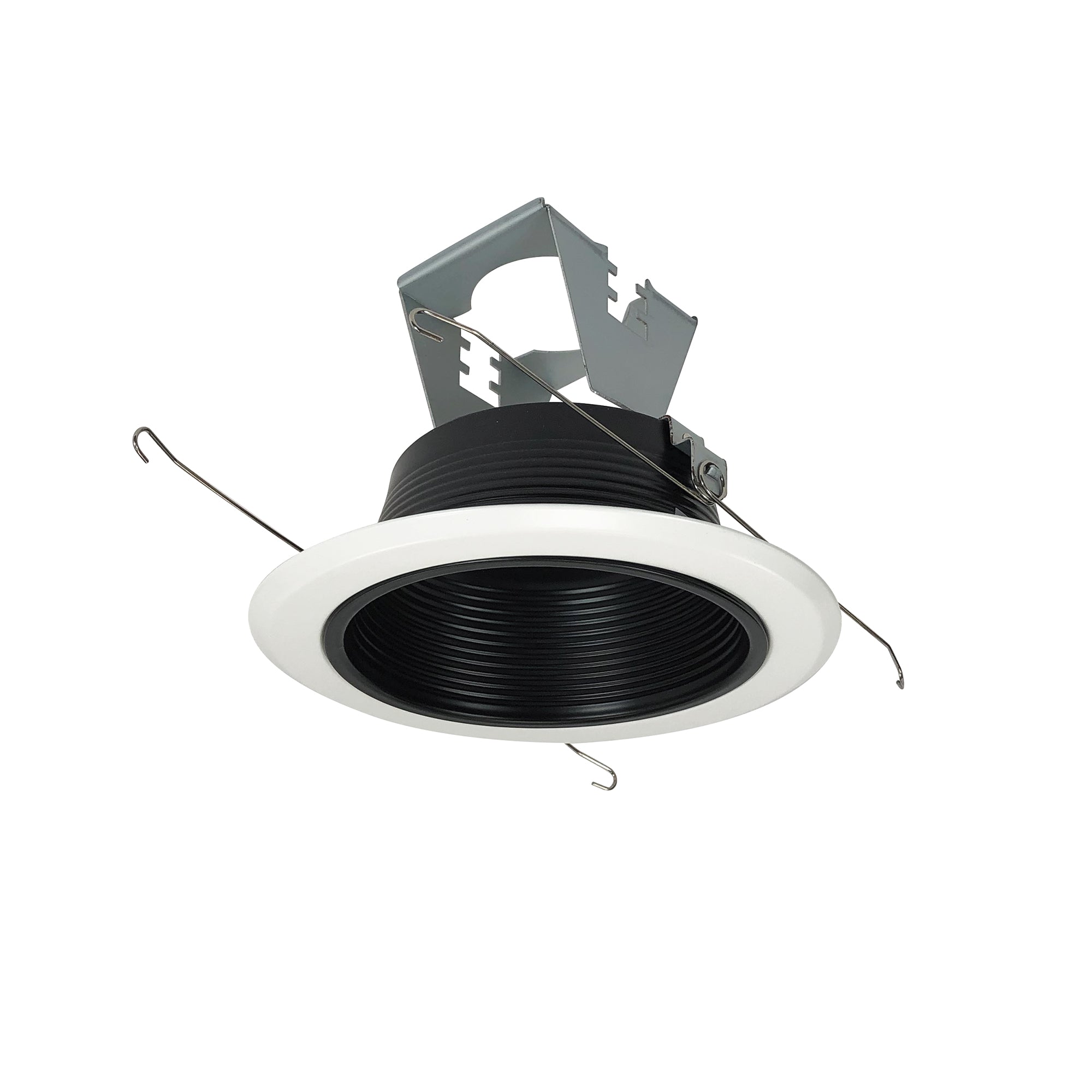 Nora Lighting NT - 5010B 5" Stepped Baffle w/ Metal Ring & Bracket, Black/White - Sonic Electric