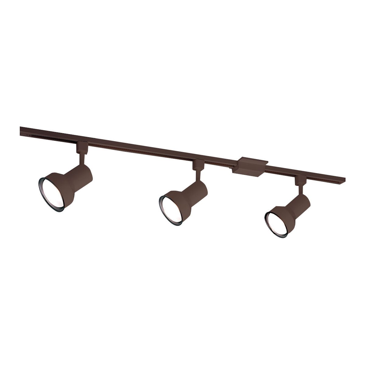 Nora Lighting NTL - 150BZ 4 - ft Track Pack with (3) Step Cylinder PAR30 Track Heads, Bronze - Sonic Electric