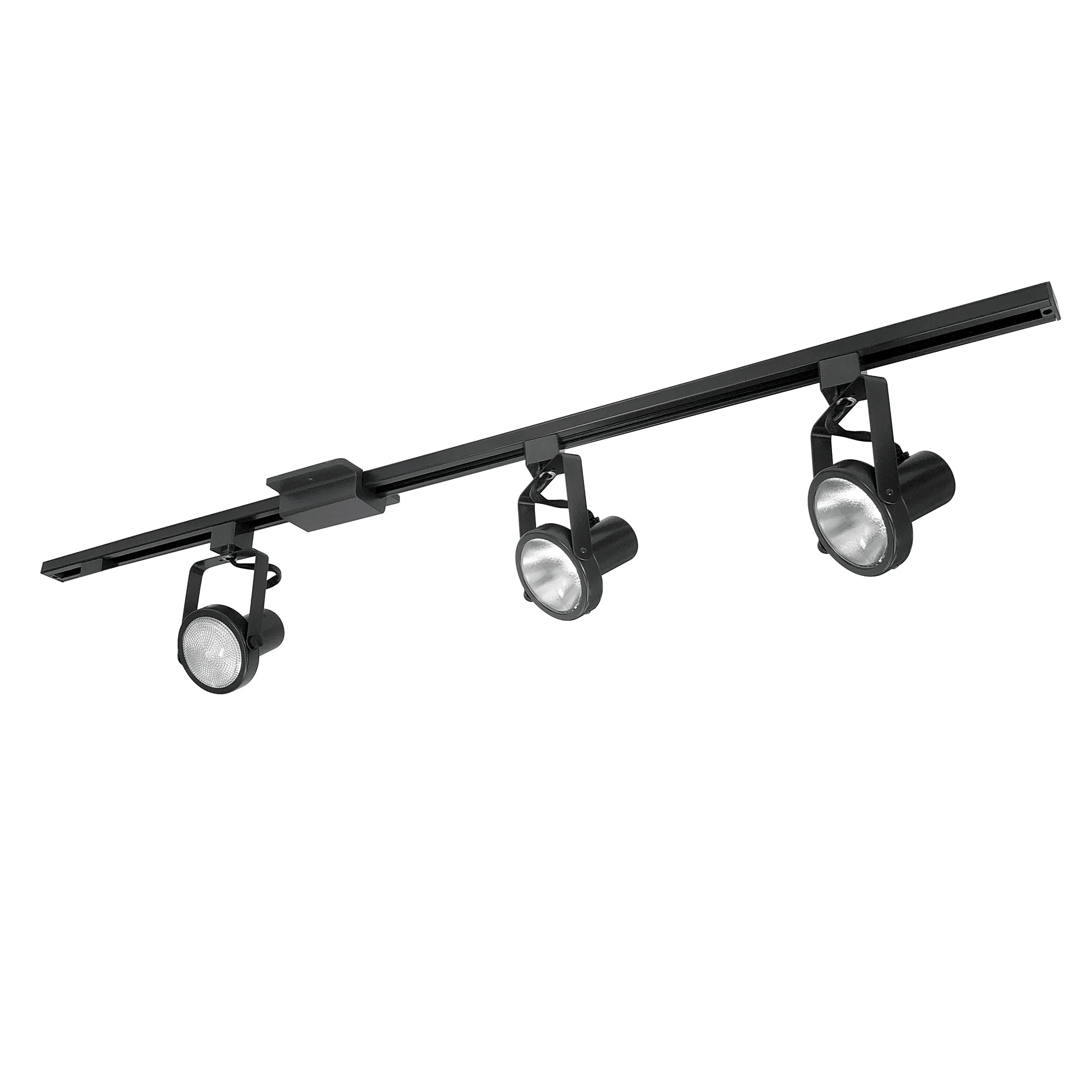 Nora Lighting NTL - 158B 4 - ft Track Pack with (3) Gimbal Ring PAR30 Track Heads, Black - Sonic Electric