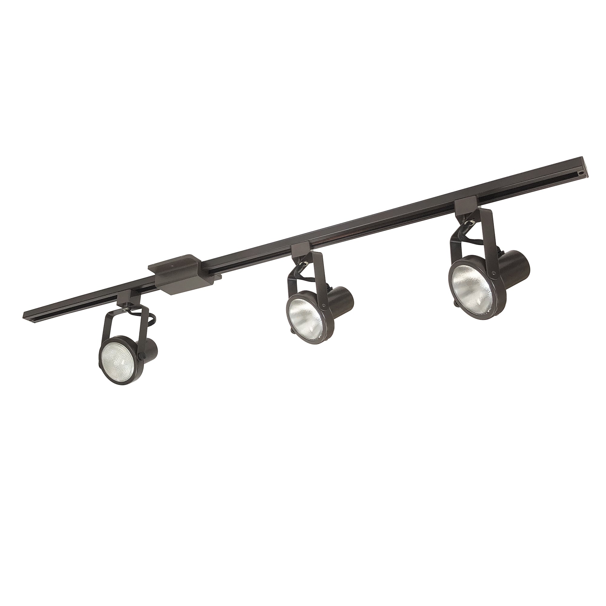 Nora Lighting NTL - 158BZ 4 - ft Track Pack with (3) Gimbal Ring PAR30 Track Heads, Bronze - Sonic Electric