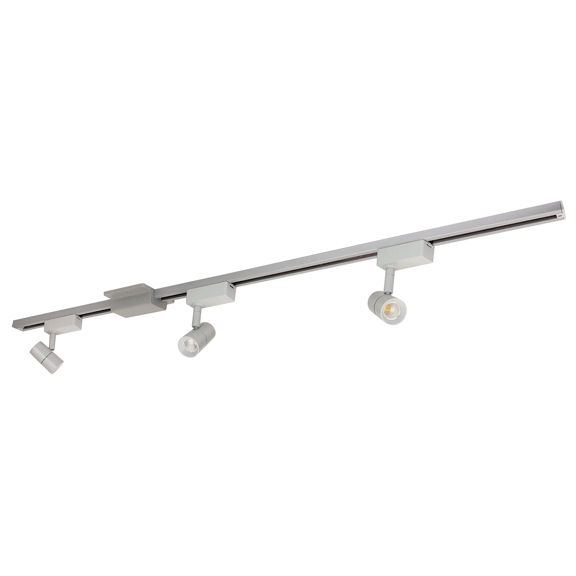 Nora Lighting NTLE - 85040S 4 - ft Track Pack with (3) Aiden 800lm LED 80+ CRI 4000K Track Heads, Silver - Sonic Electric