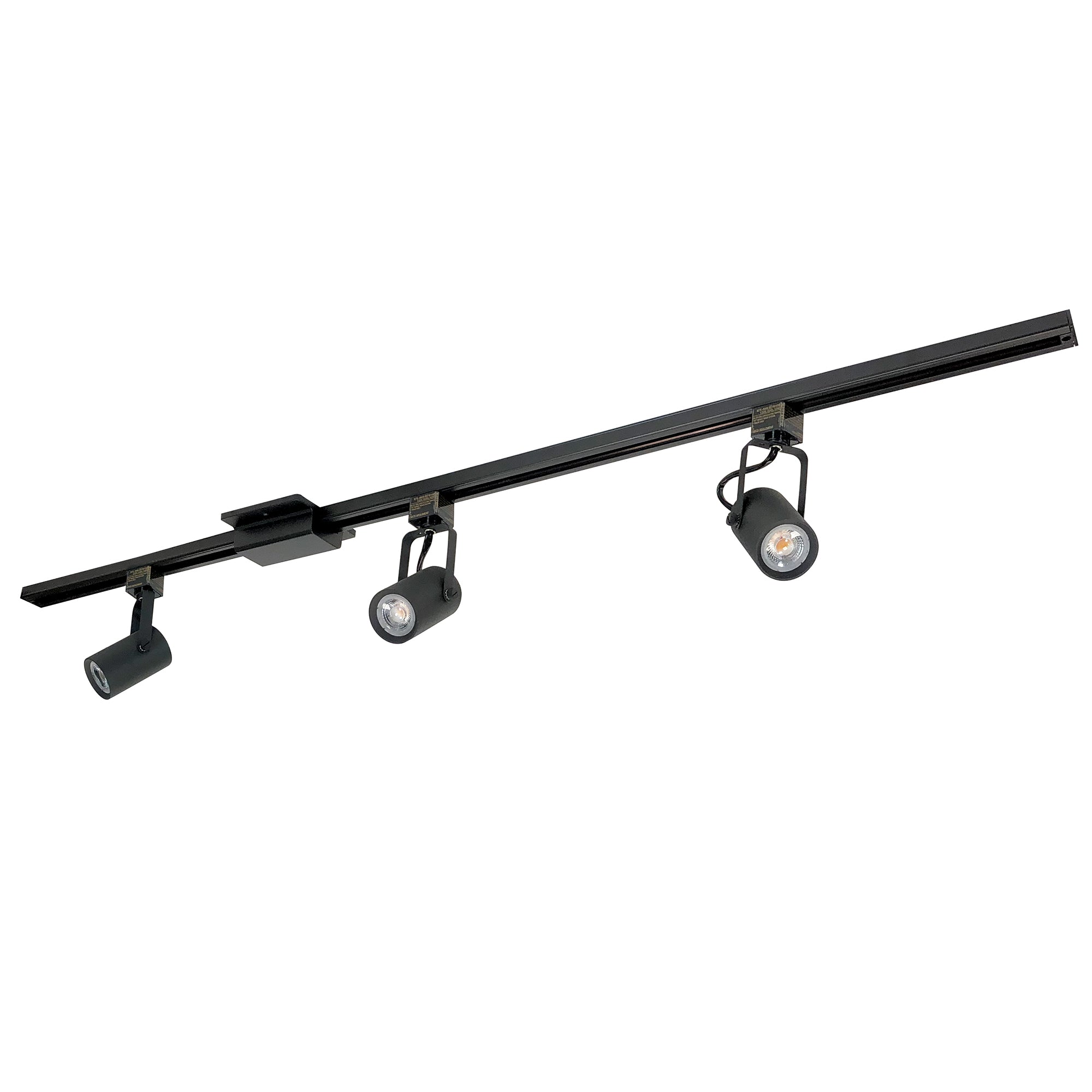Nora Lighting NTLE - 860L94010B 4 - ft Track Pack with (3) MAY 800lm LED Track Heads, 4000K, Black Finish - Sonic Electric