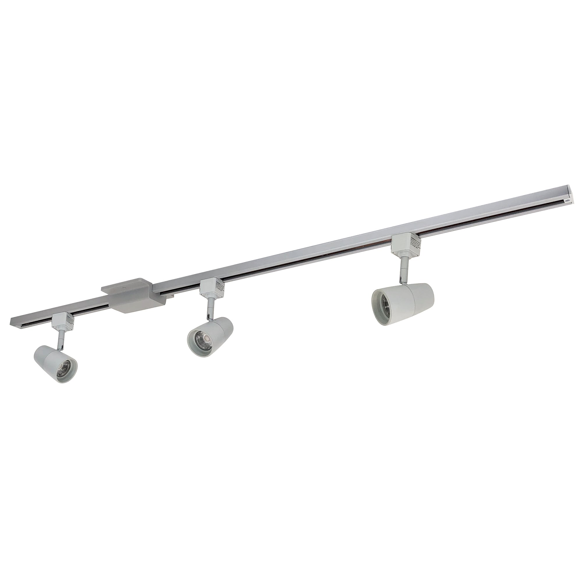 Nora Lighting NTLE - 870930S 4 - ft Track Pack with (3) MAC 800lm LED Track Heads, 3000K, Silver Finish - Sonic Electric