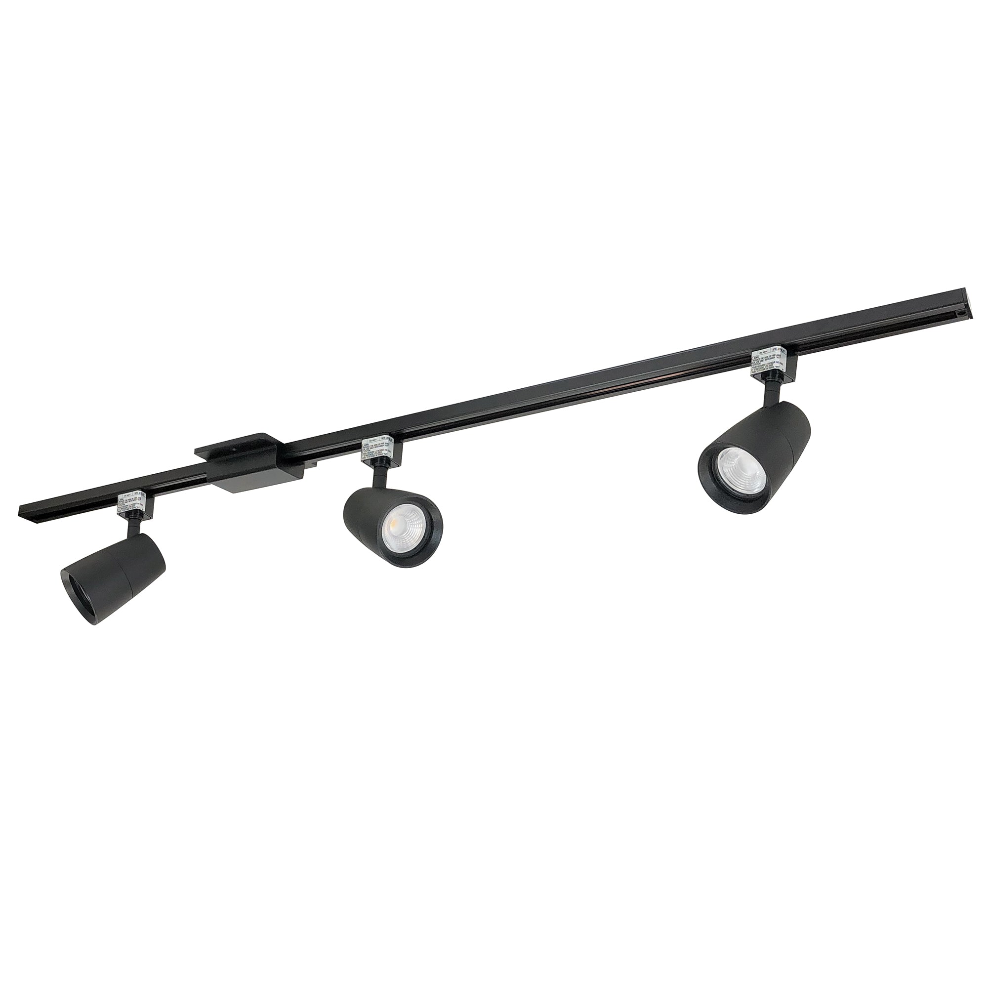 Nora Lighting NTLE - 875930B 4 - ft Track Pack with (3) MAC XL 1250lm LED Track Heads, 3000K, Black Finish - Sonic Electric
