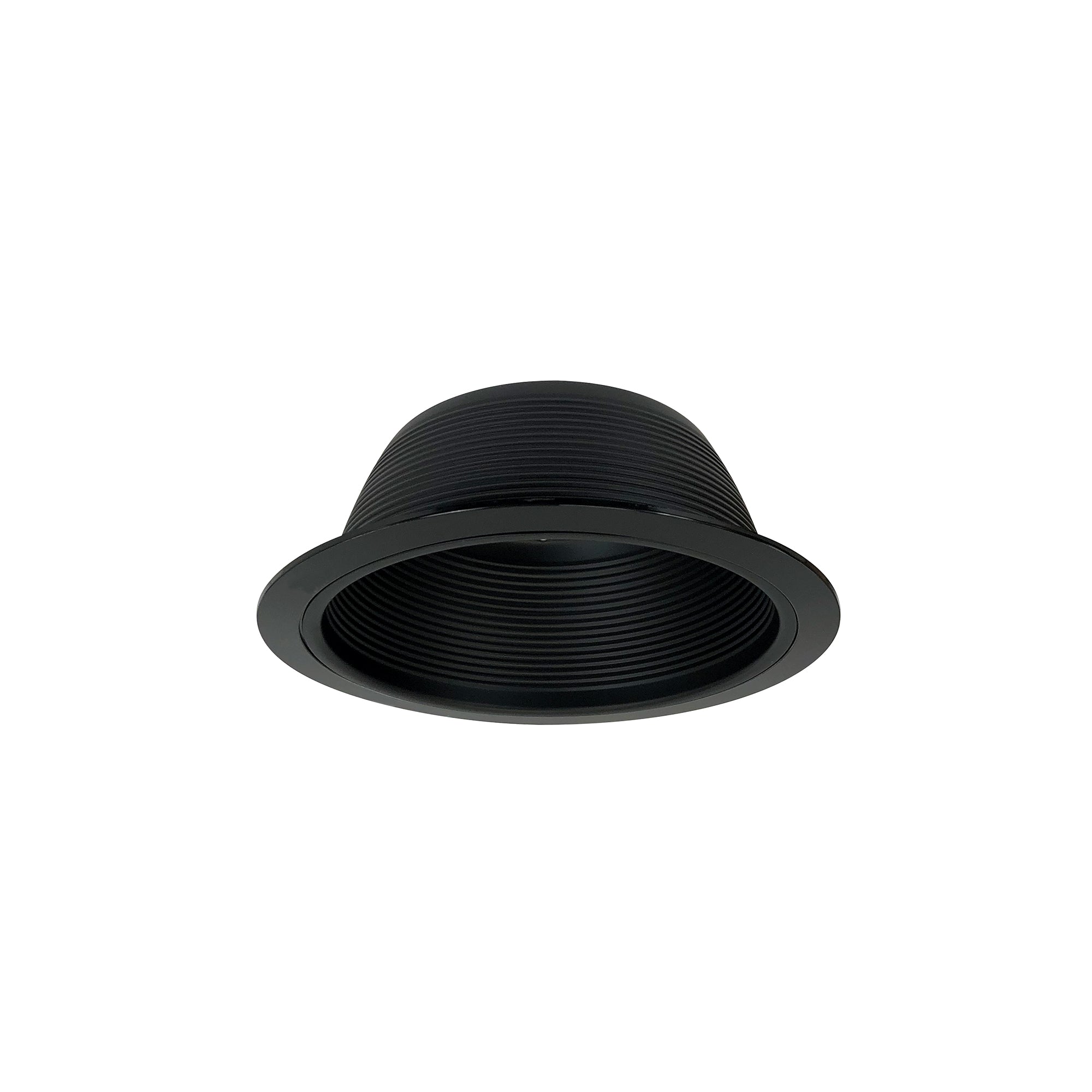Nora Lighting NTM - 30B 6" BR/PAR30 Stepped Baffle w/ Plastic Ring, Black - Sonic Electric