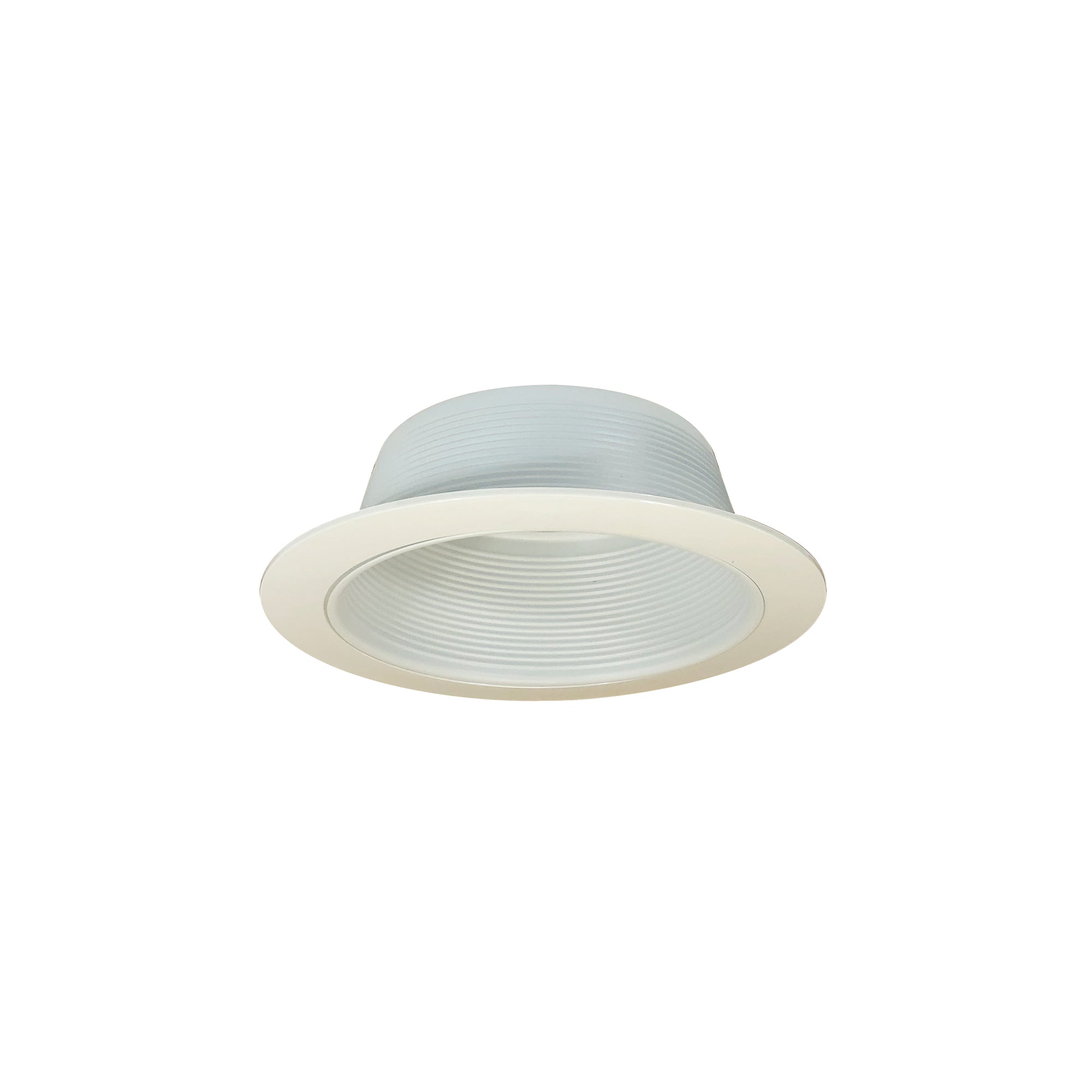 Nora Lighting NTM - 41OV 6" Stepped Baffle w/ Oversized Plastic Ring, White - Sonic Electric