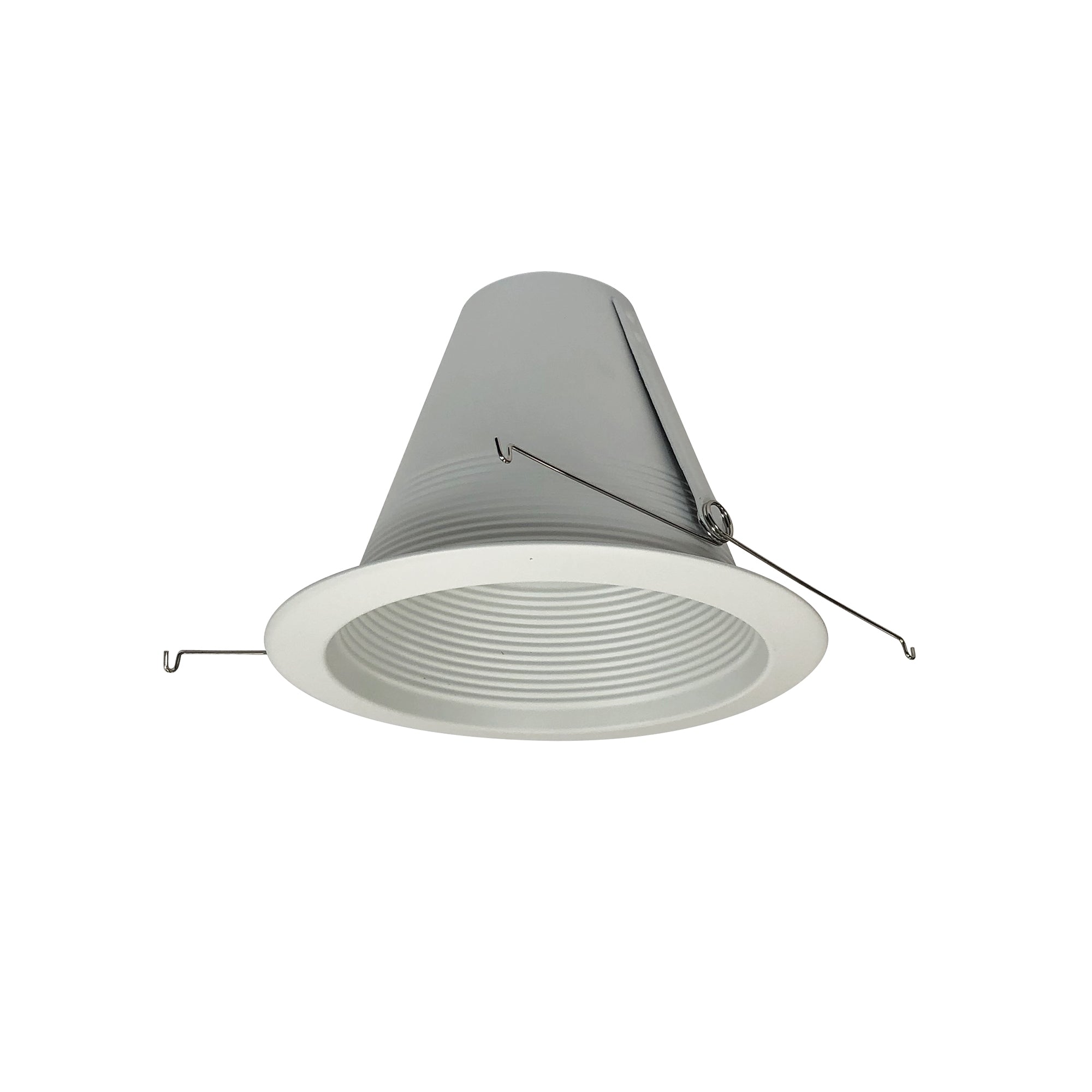 Nora Lighting NTM - 726W 6" Air - Tight Baffled Lensless Shower Trim, Black/White - Sonic Electric