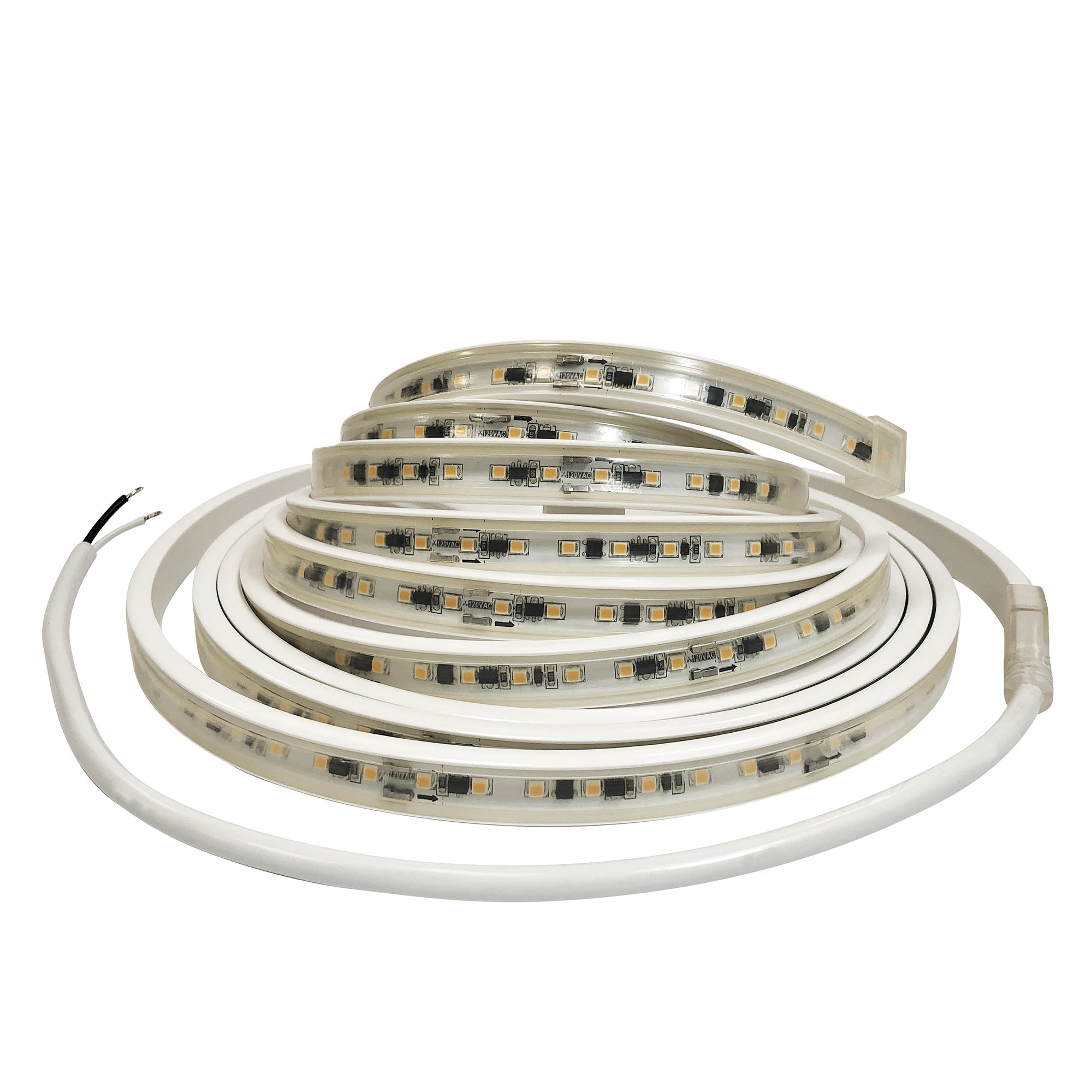 Nora Lighting NUTP13 - W150 - 12 - 930/HW 120V Continuous LED Tape Light, 150 - ft, 330lm / 3.6W per foot, 3000K, w/ Mounting Clips and 8' Hardwired Power Cord - Sonic Electric