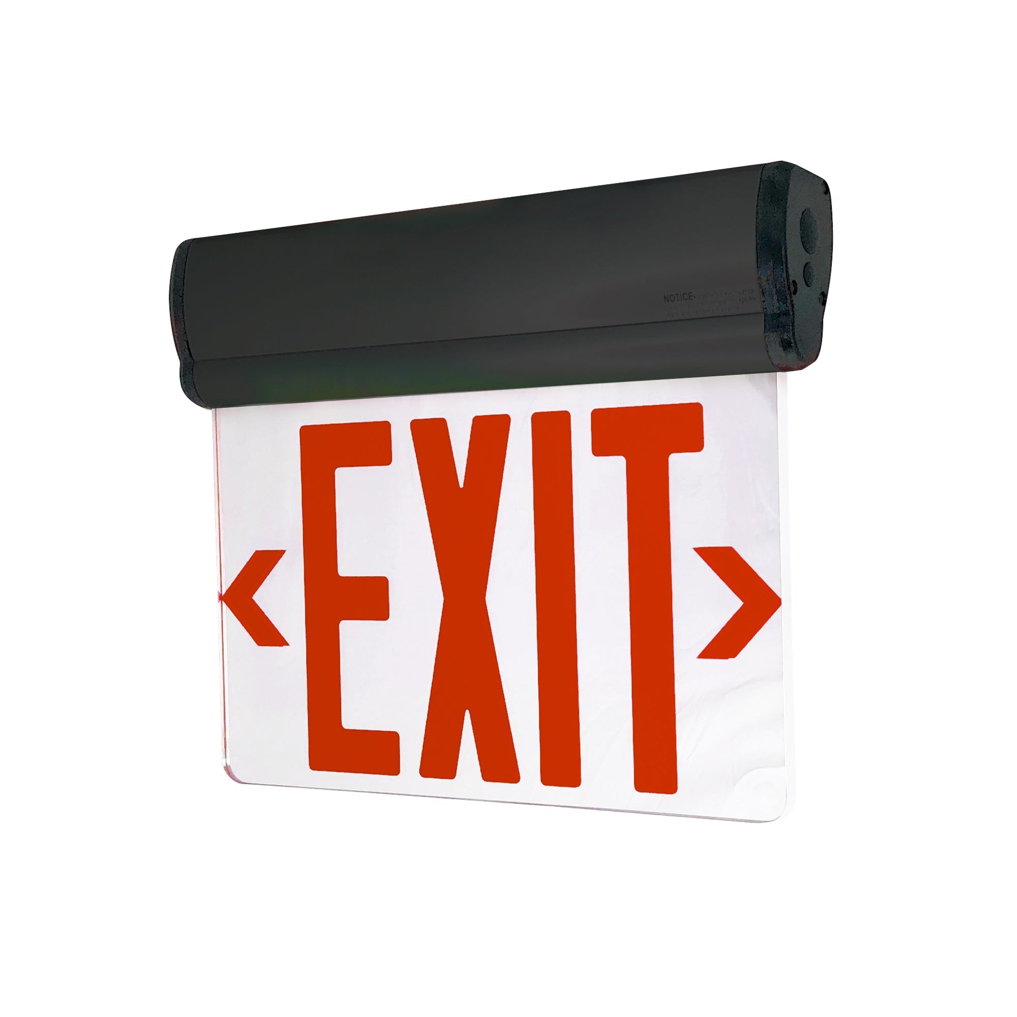 Nora Lighting NX - 811 - LEDR2MB EXIT ADJ 2C 2F RED/MIR BLACK - Sonic Electric