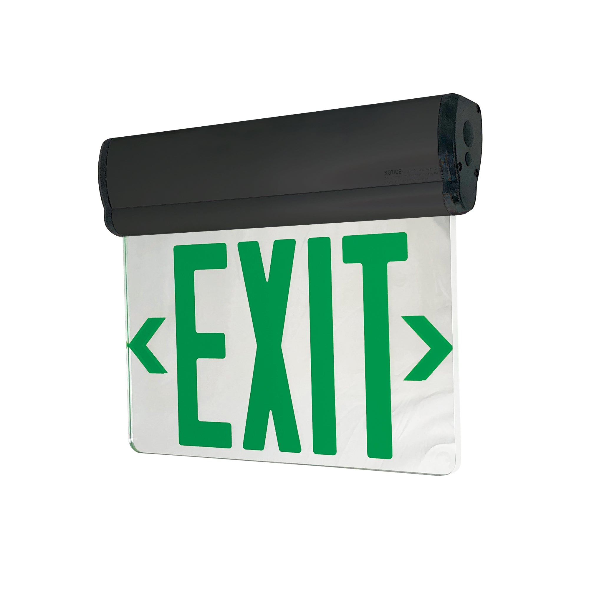 Nora Lighting NX - 812 - LEDG2MB EXIT ADJ BAT 2F GRN/MIR BLACK - Sonic Electric
