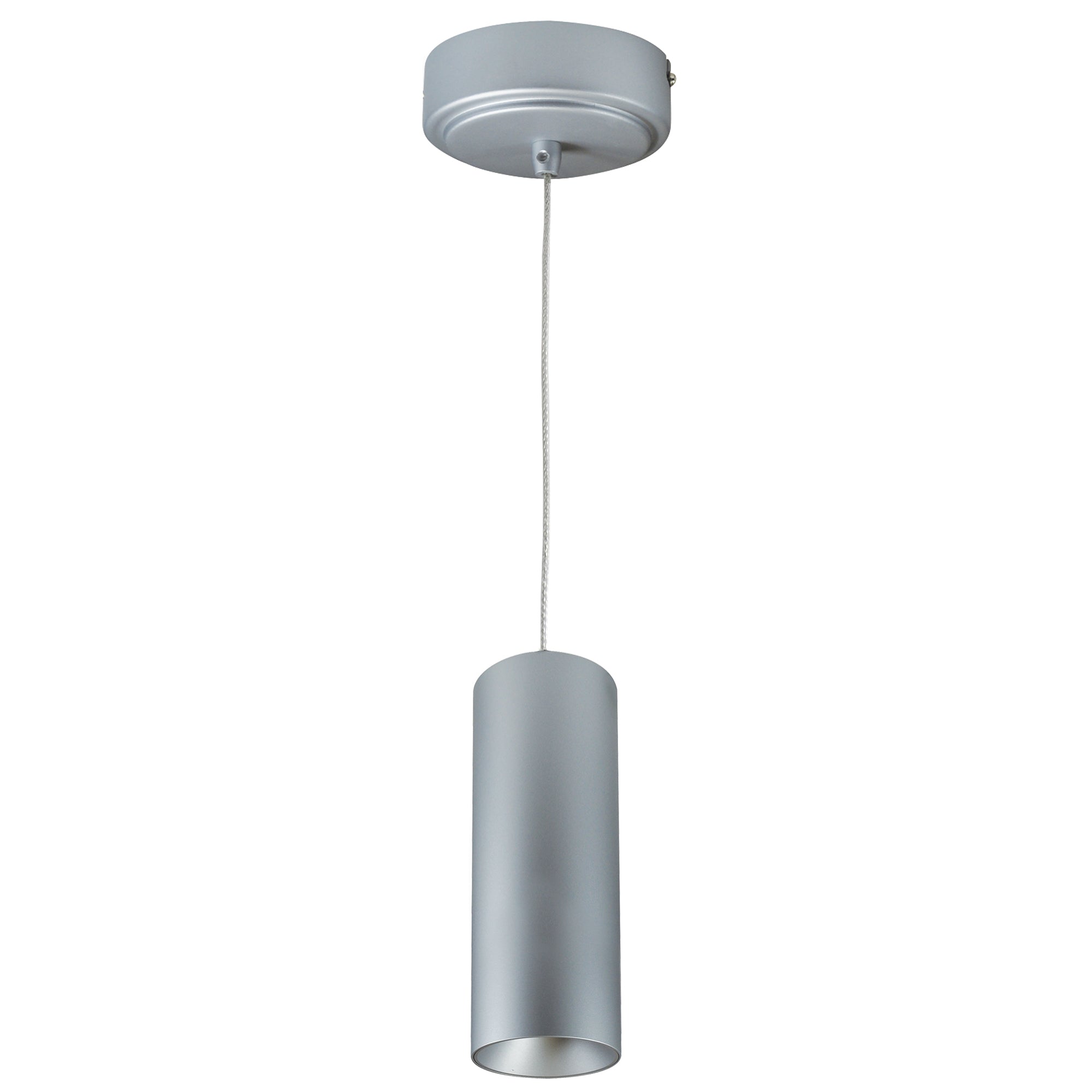 Nora Lighting NYLM - 2C40XSSLE3A 2" iLENE Cable Mount Mini Cylinder, 1000lm, 15W, 4000K, Silver, 120V Triac/ELV Dimming - Sonic Electric