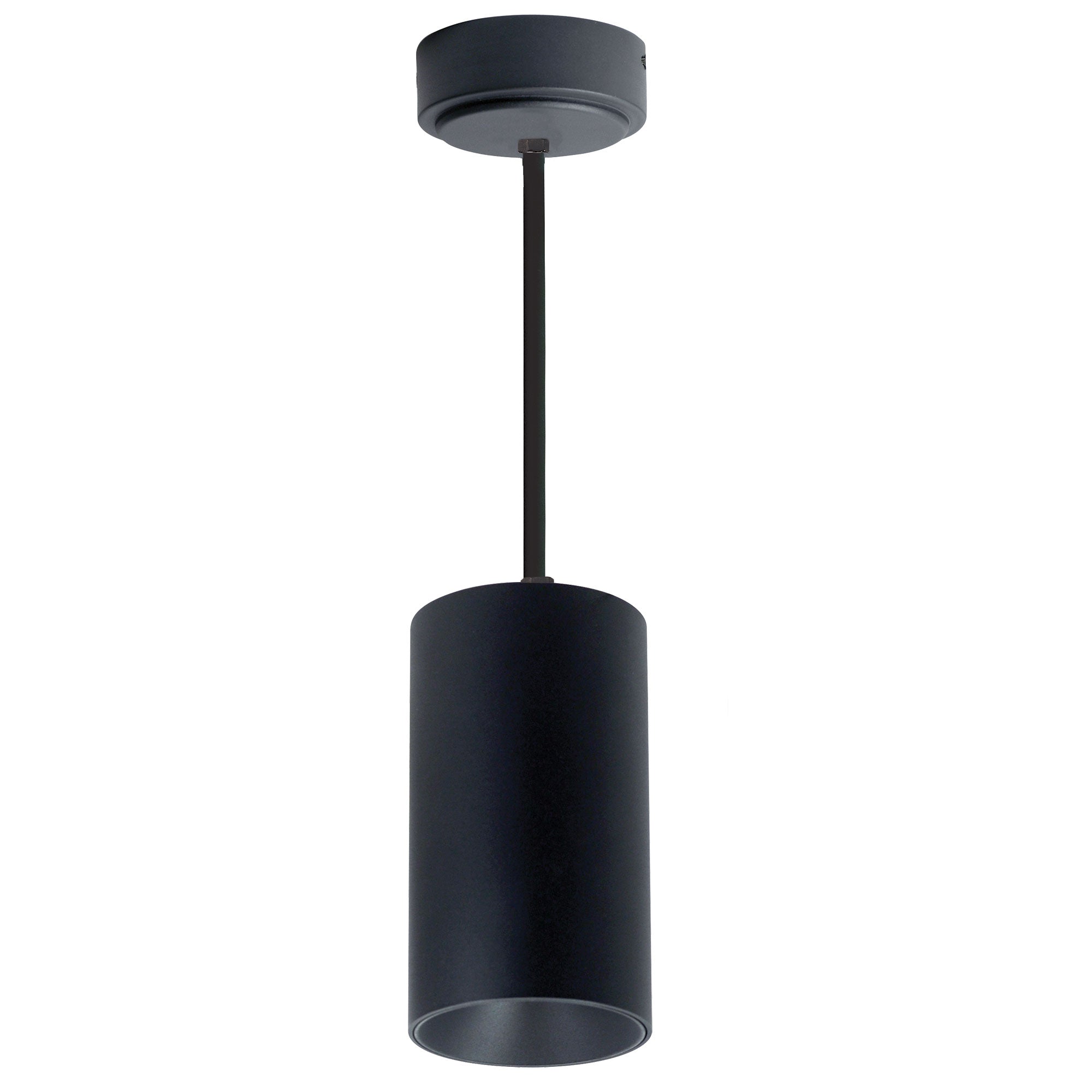 Nora Lighting NYLM - 3ST35XBBLE4/12 3" iLENE 12" Stem Mount Mini Cylinder, 1500lm, 30W, 3500K, Black, 120V Triac/ELV/0 - 10V & 277V 0 - 10V Dimming - Sonic Electric