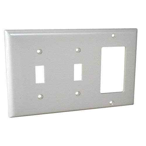 Orbit OP226-W 3-Gang Wall Plate 2 Switch/GFCI - White