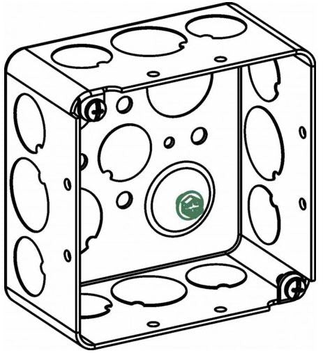 Orbit 4SDB - 50/75 4s Box 2 - 1/8" Deep 1/2"&3/4" Ko - Sonic Electric
