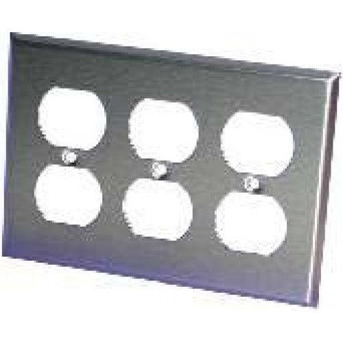 Orbit OS83 3-Gang Stainless Cover Duplex Receptacle