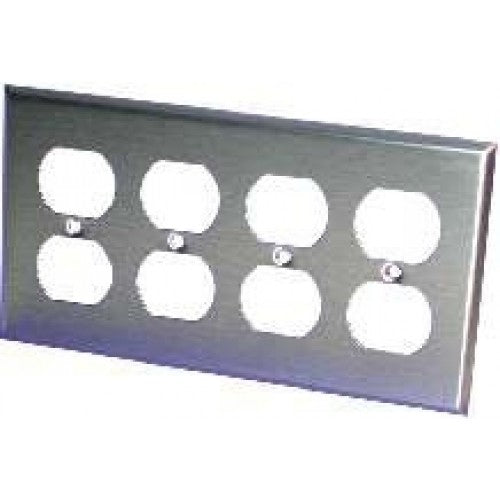 Orbit OS84 4-Gang Stainless Cover Duplex Receptacle