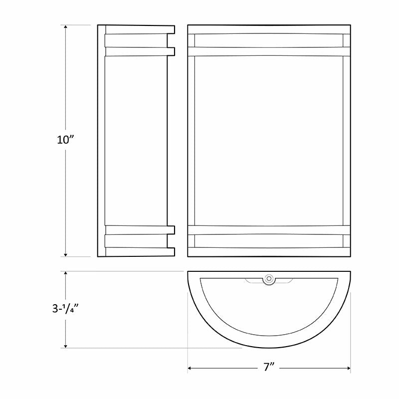 Westgate LDS-MCT5-DT-ORB 120V 10-Inch Outdoor/Indoor LED Decorative Wall Sconce - Oil-Rubbed Bronze