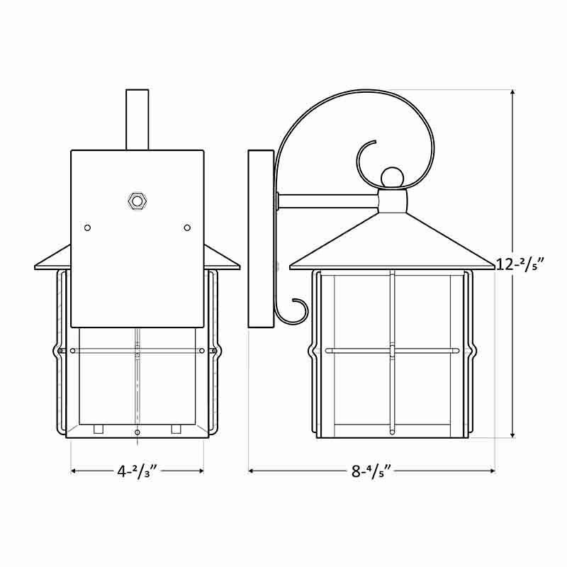 Westgate LRS-L-MCT5-BK 120V 5CCT LED Outdoor Large Wall Lantern - Black