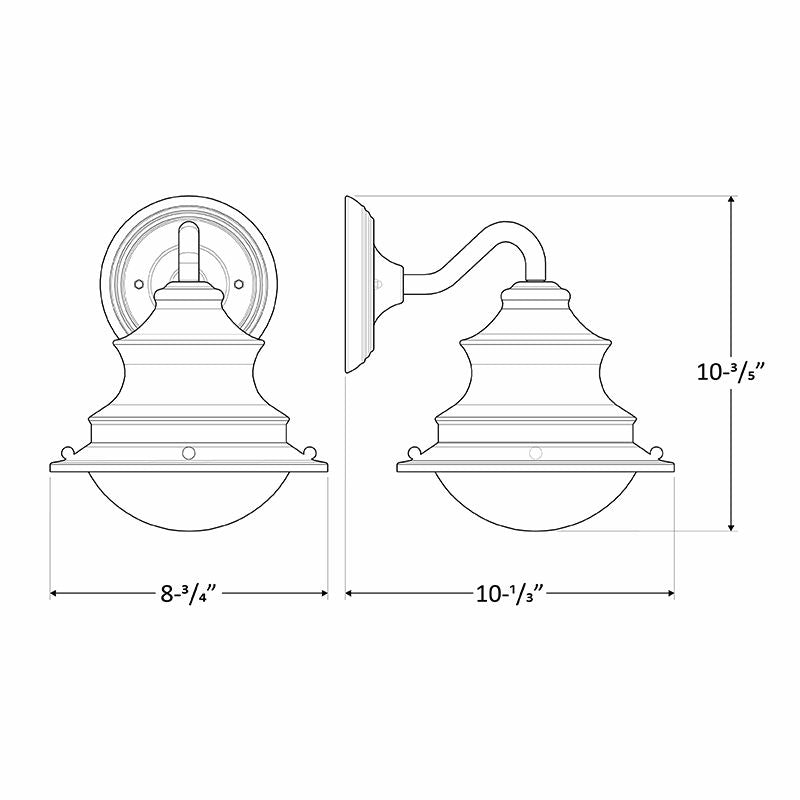 Westgate LRS-S-MCT5-ORB LED Seaside Wall Light - Oil Rubbed Bronze
