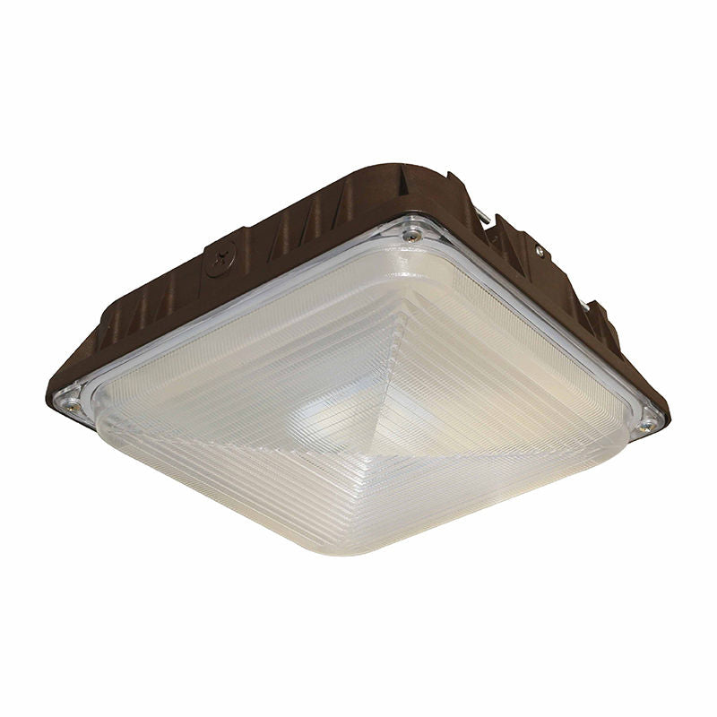 Westgate CDLX-SM-5-25W-30K LED Power Adjustable Low Profile Canopy/Garage Light - Bronze