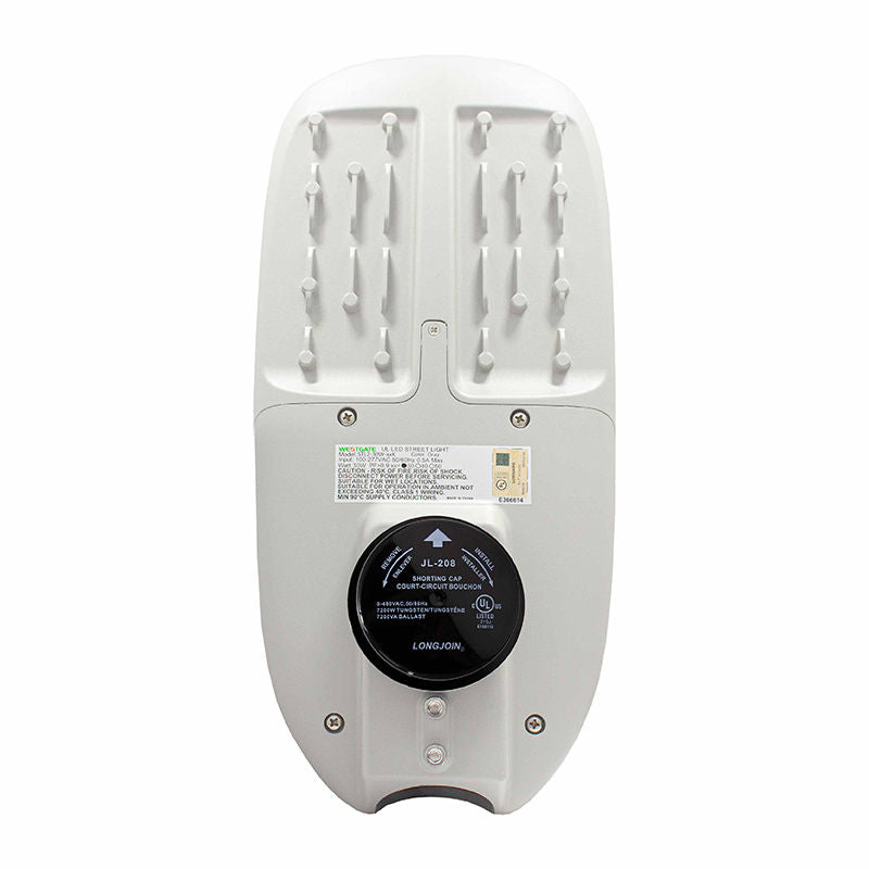 Westgate STL3-30W-50K LED Street/Roadway Light with NEMA Twist-Lock Photocell Socket (120V) - Light Grey