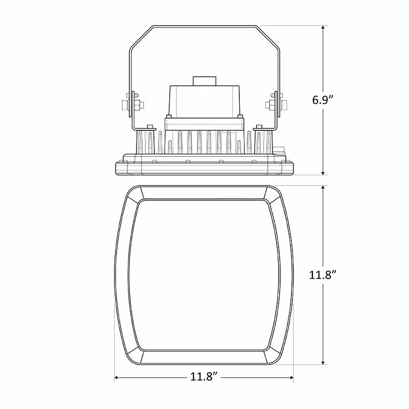 Westgate EXPF-100W-60K Hazardous Location Flood/Highbay Light Outdoor Lighting - Grey