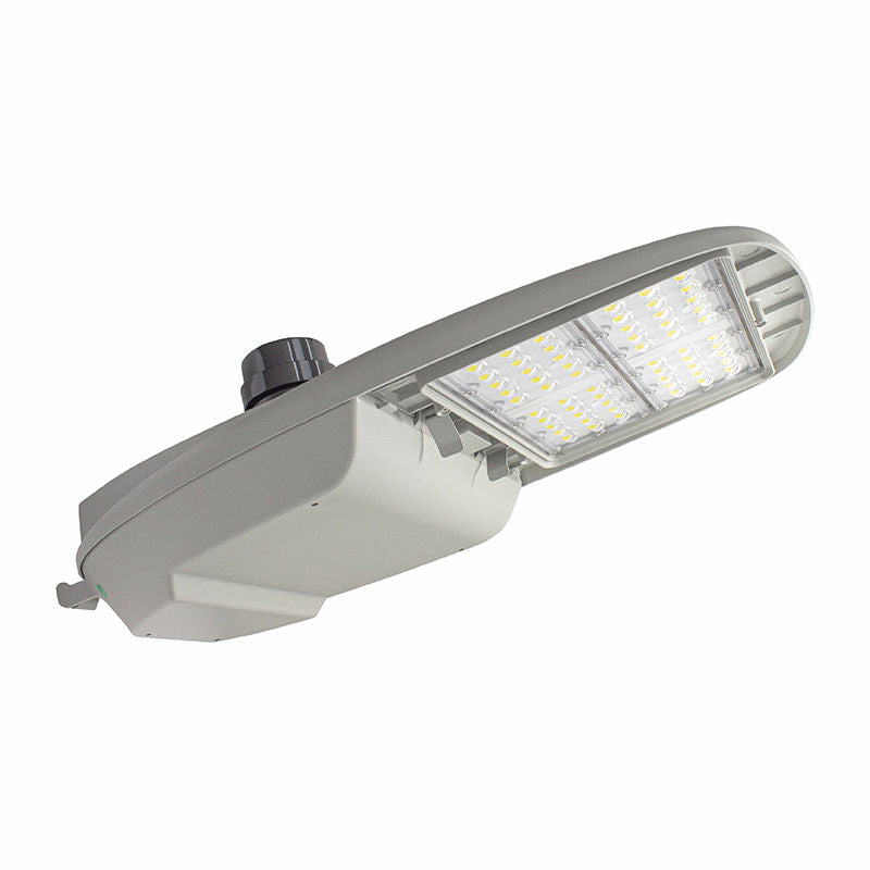 Westgate STL3-200W-50K-480V LED Street/Roadway Light with NEMA Twist-Lock Photocell Socket (480V) - Light Grey
