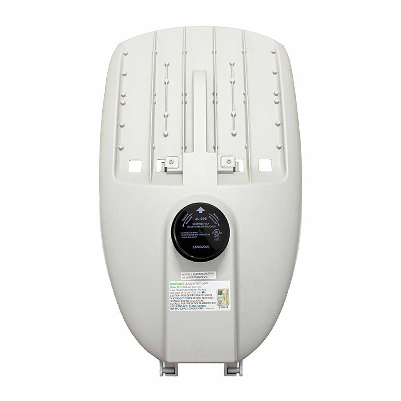 Westgate STL3-200W-50K LED Street/Roadway Light with NEMA Twist-Lock Photocell Socket (120V) - Light Grey