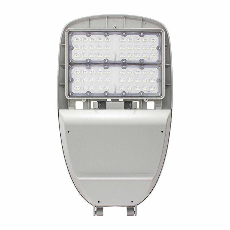 Westgate STL3-150W-30K LED Street/Roadway Light with NEMA Twist-Lock Photocell Socket (120V) - Light Grey